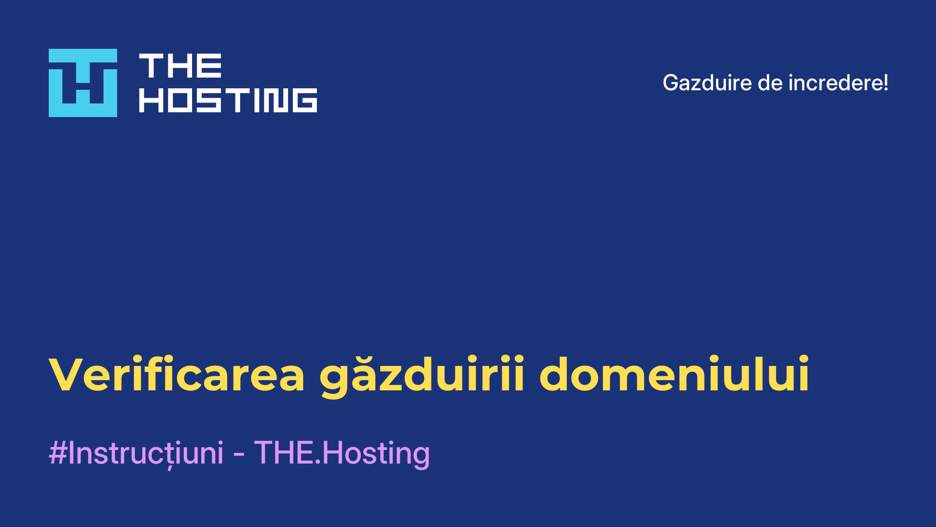 Verificarea găzduirii domeniului