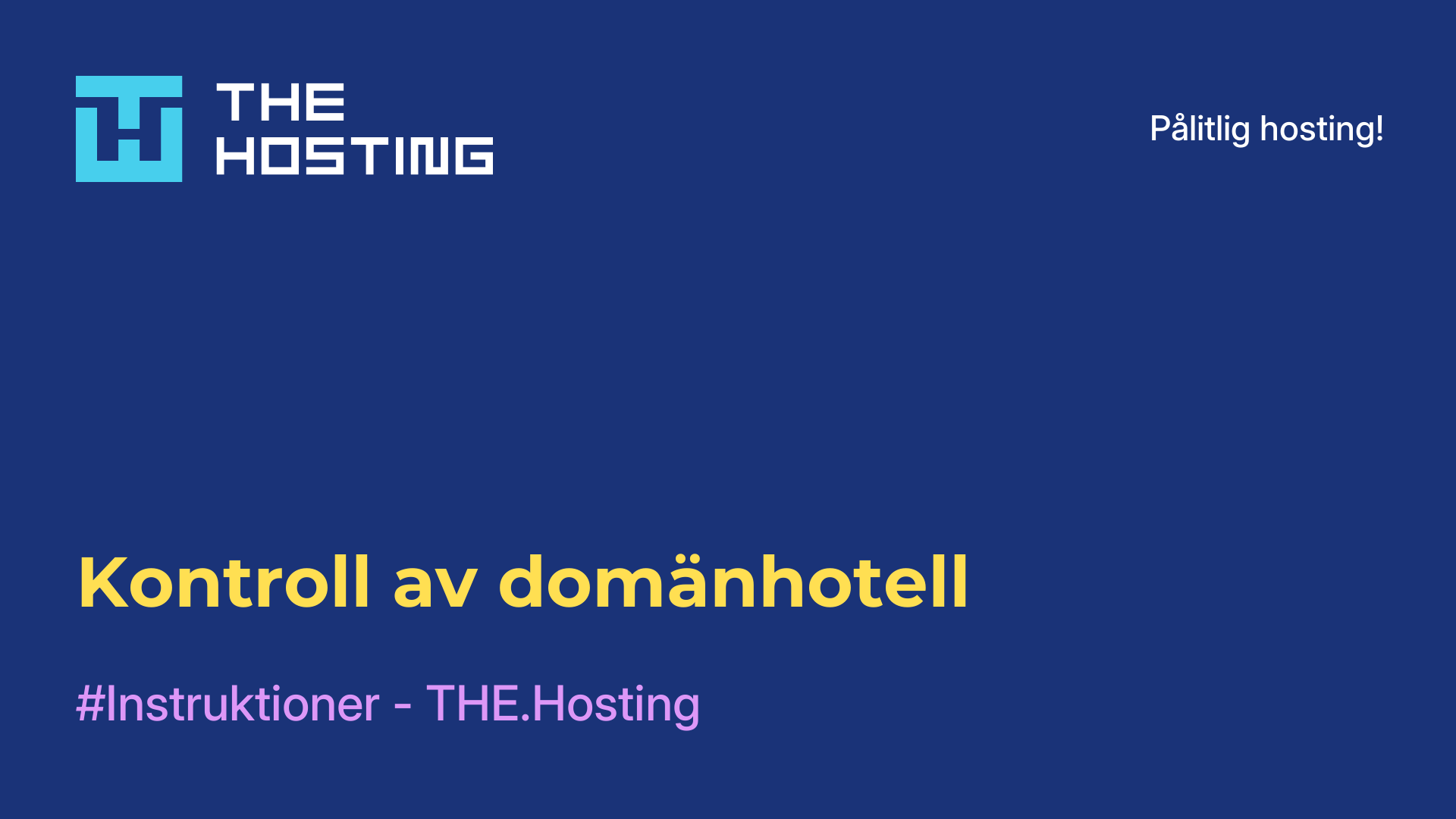 Kontroll av domänhotell