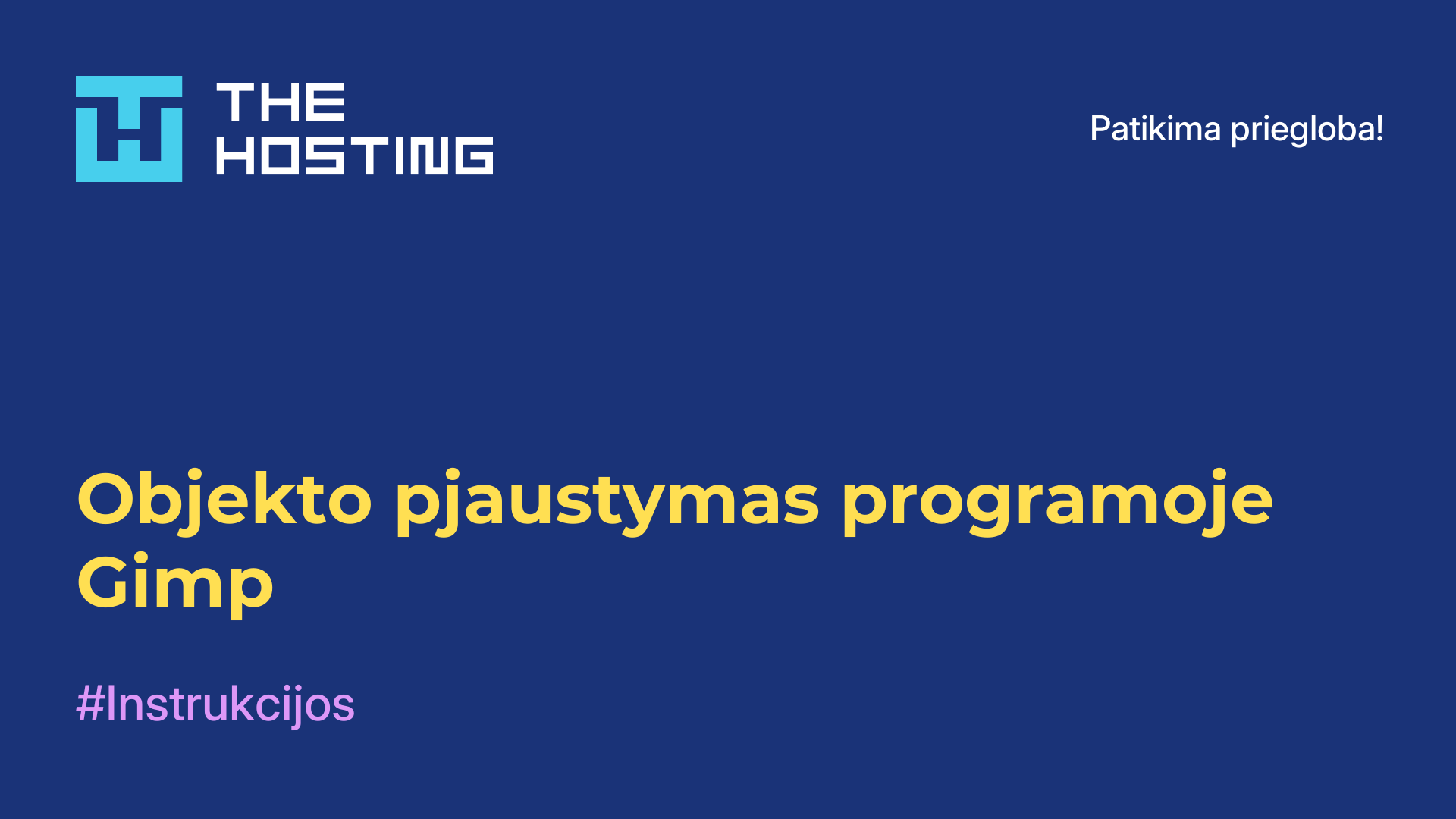 Objekto pjaustymas programoje Gimp