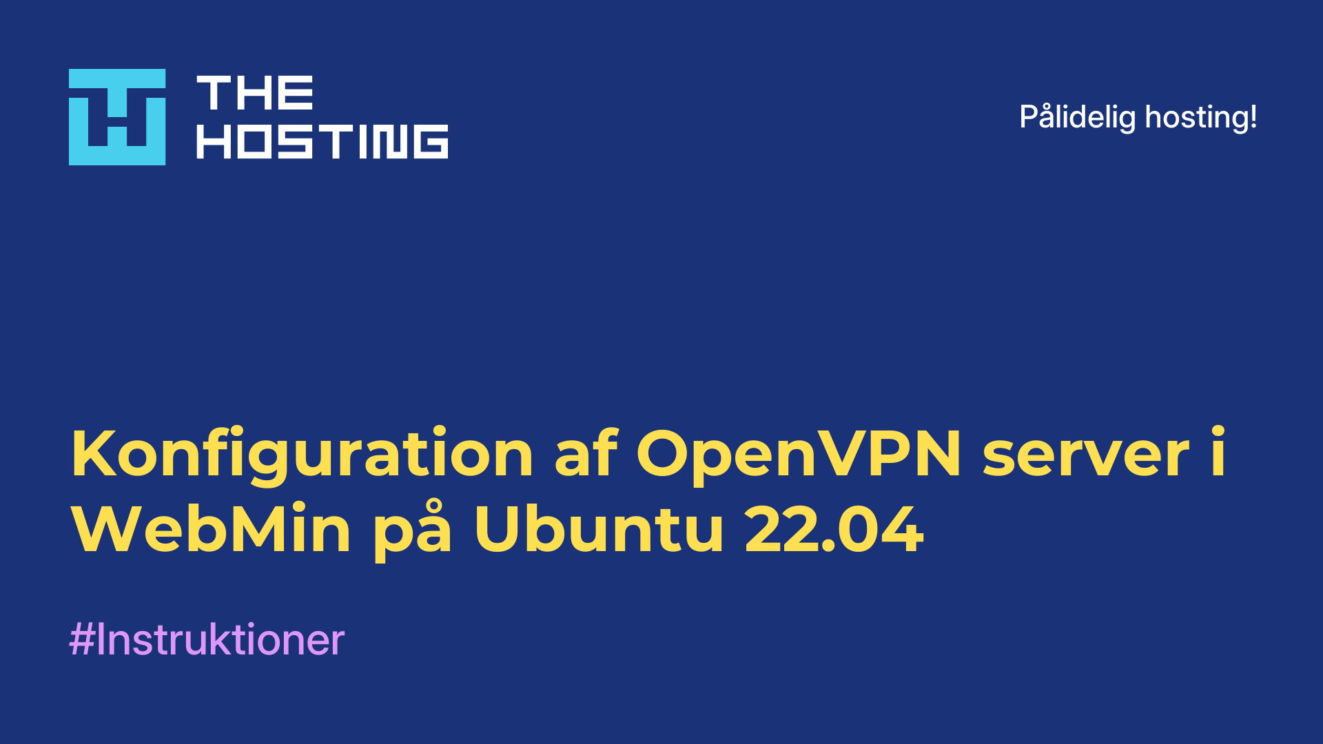 Konfiguration af OpenVPN-server i WebMin på Ubuntu 22.04