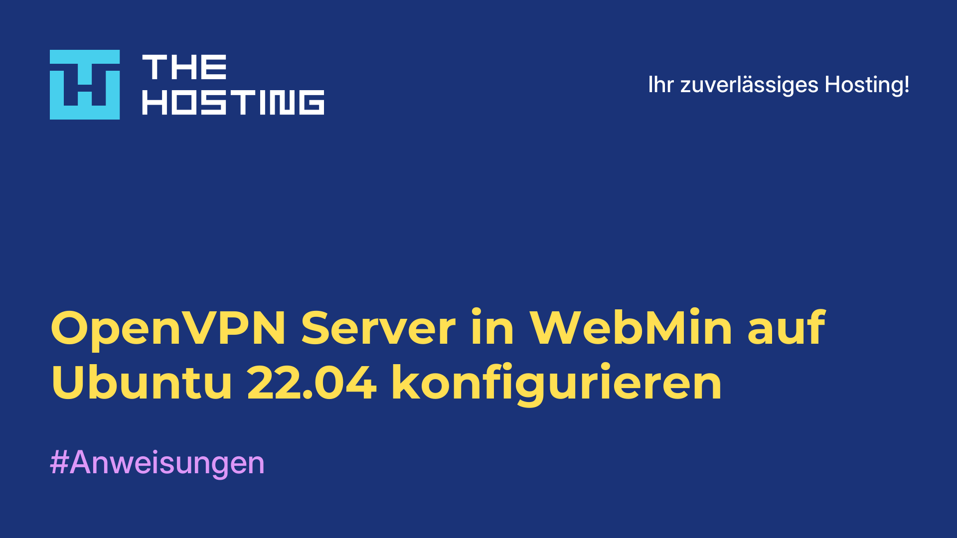 OpenVPN-Server in WebMin auf Ubuntu 22.04 konfigurieren
