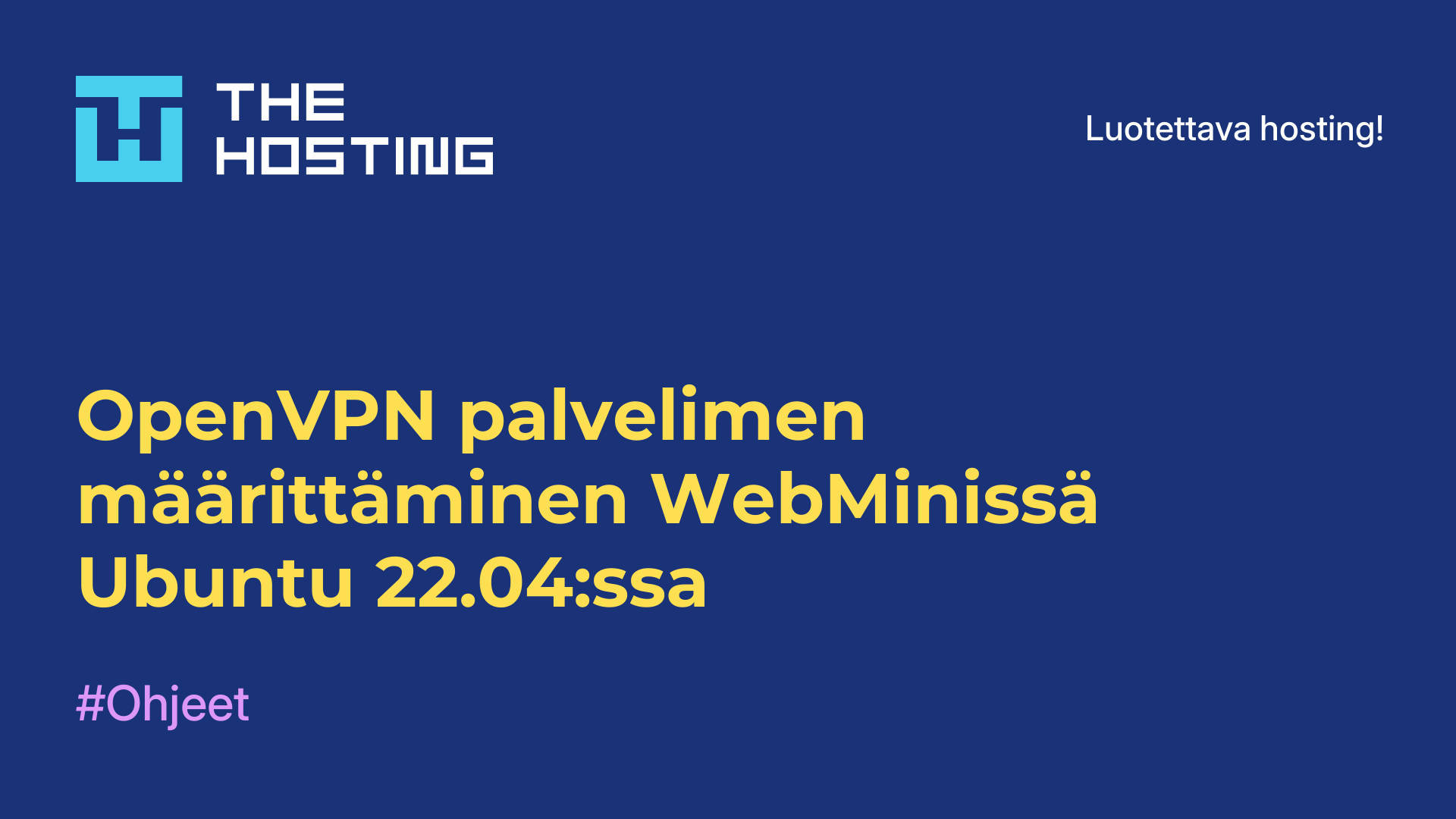 OpenVPN-palvelimen määrittäminen WebMinissä Ubuntu 22.04:ssa