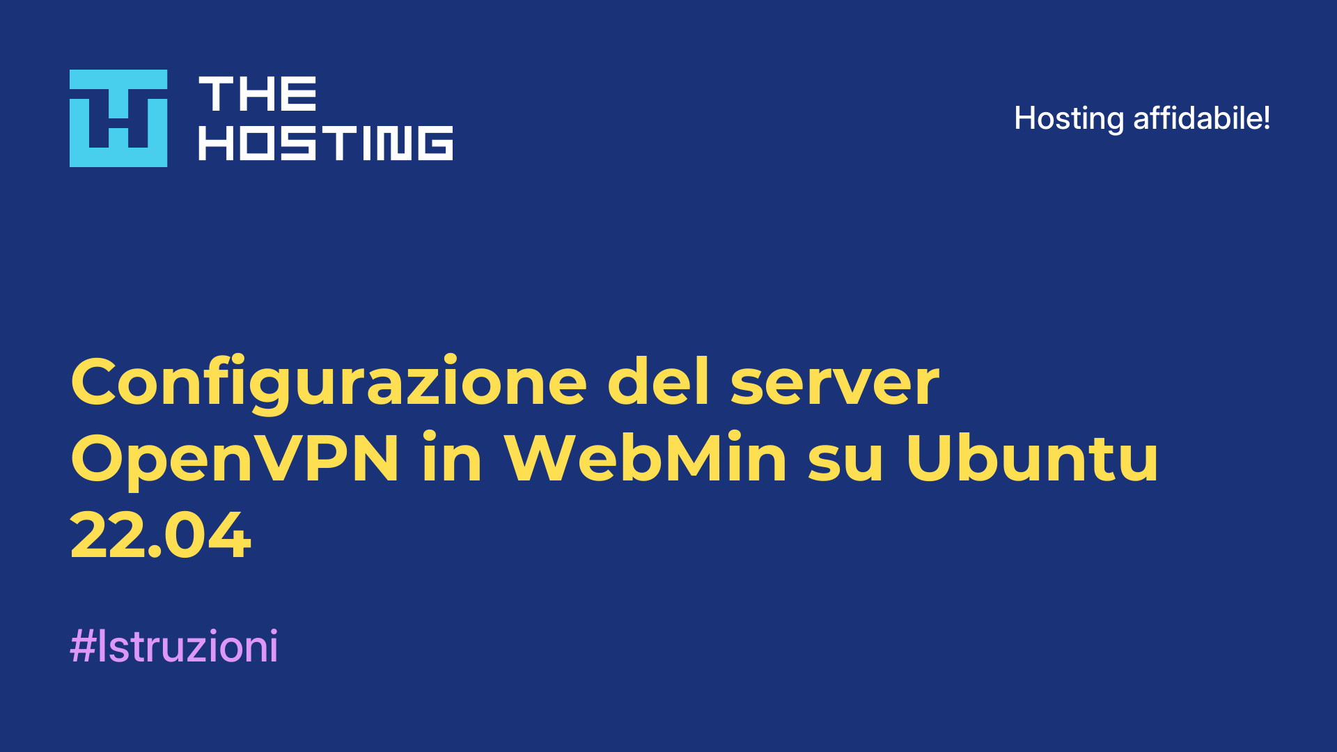 Configurazione del server OpenVPN in WebMin su Ubuntu 22.04