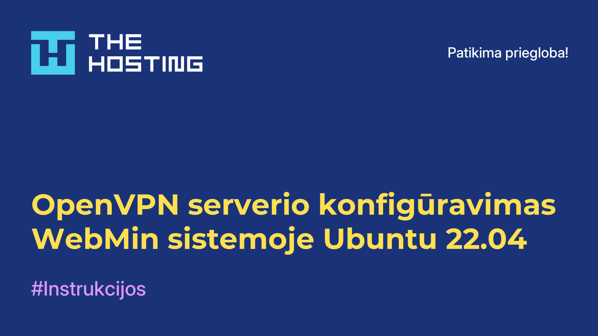 OpenVPN serverio konfigūravimas WebMin sistemoje Ubuntu 22.04