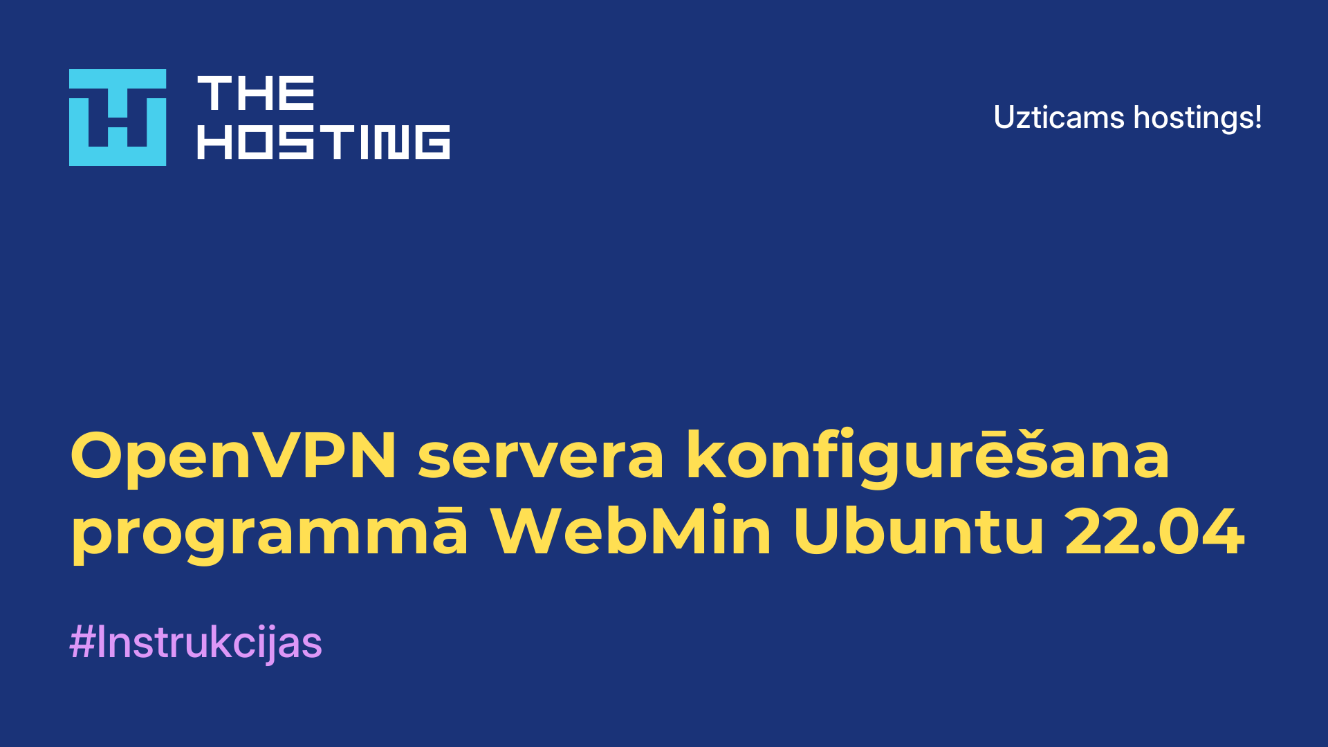 OpenVPN servera konfigurēšana programmā WebMin Ubuntu 22.04