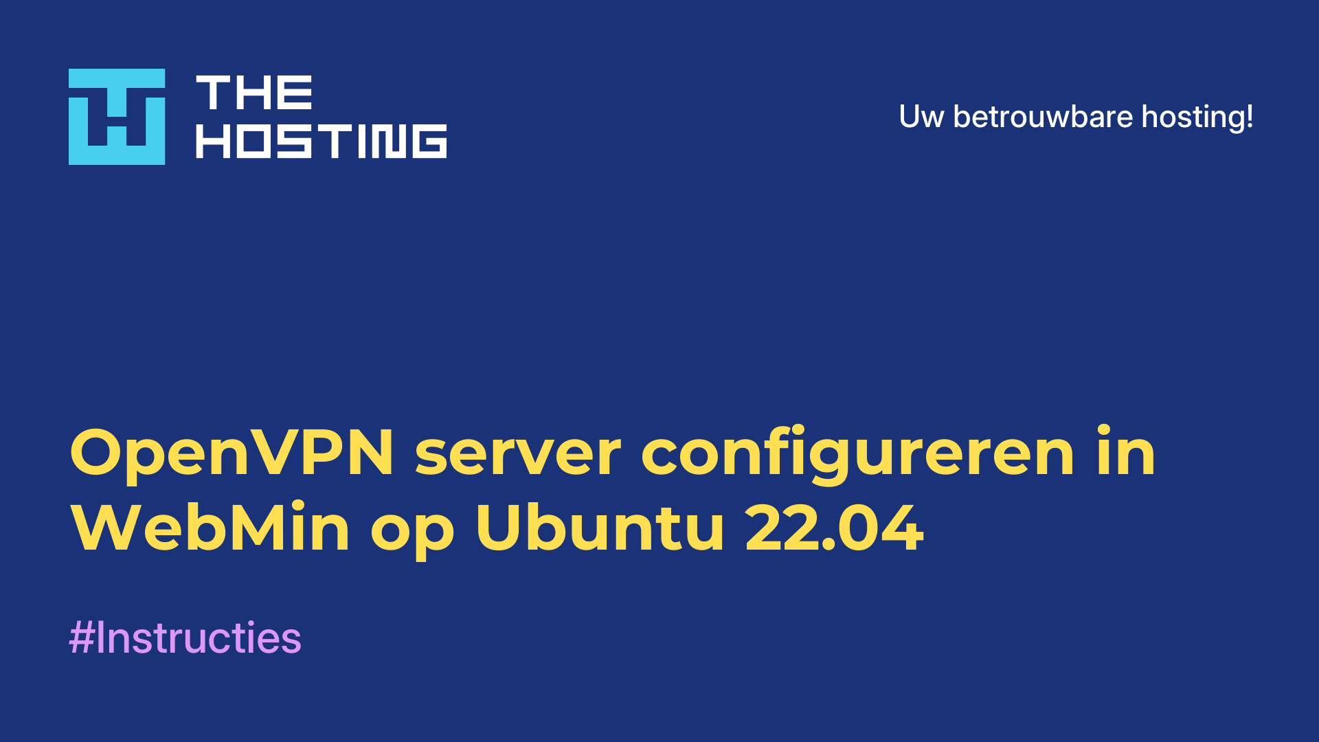 OpenVPN-server configureren in WebMin op Ubuntu 22.04