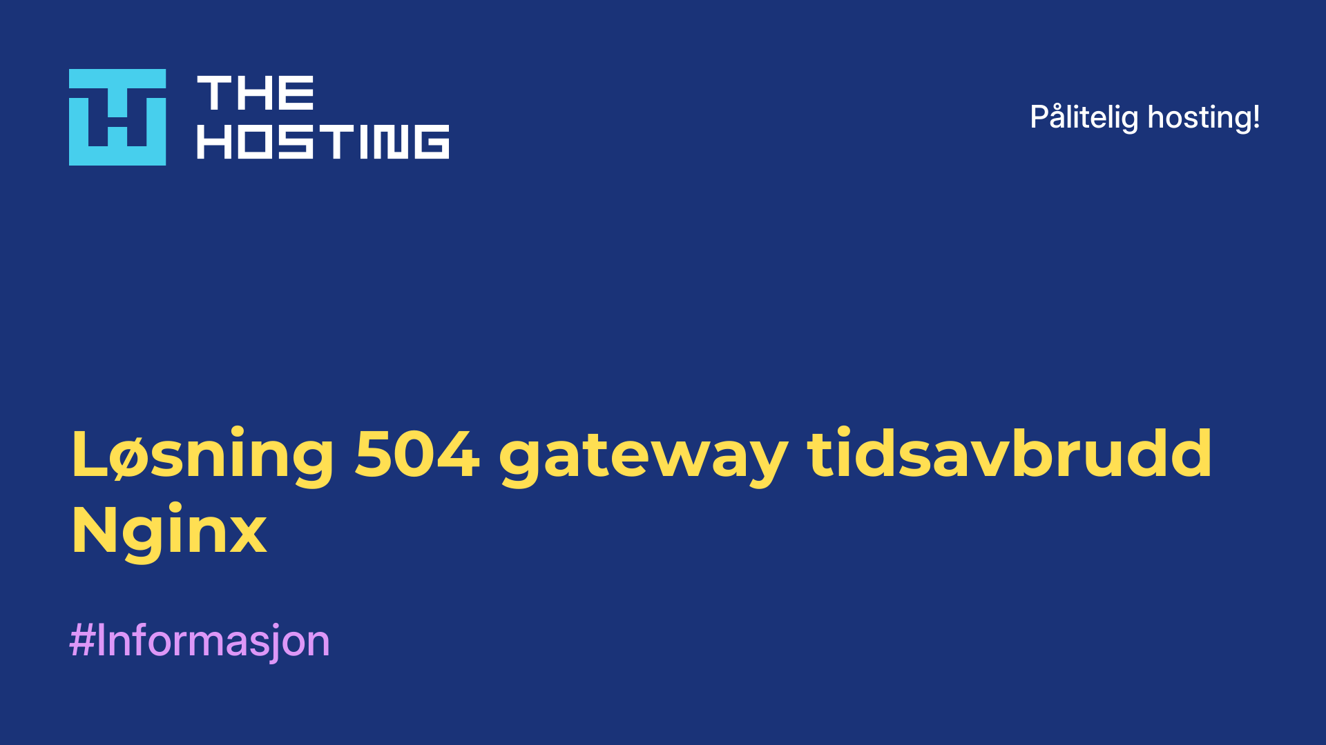 Løsning 504 gateway-tidsavbrudd Nginx