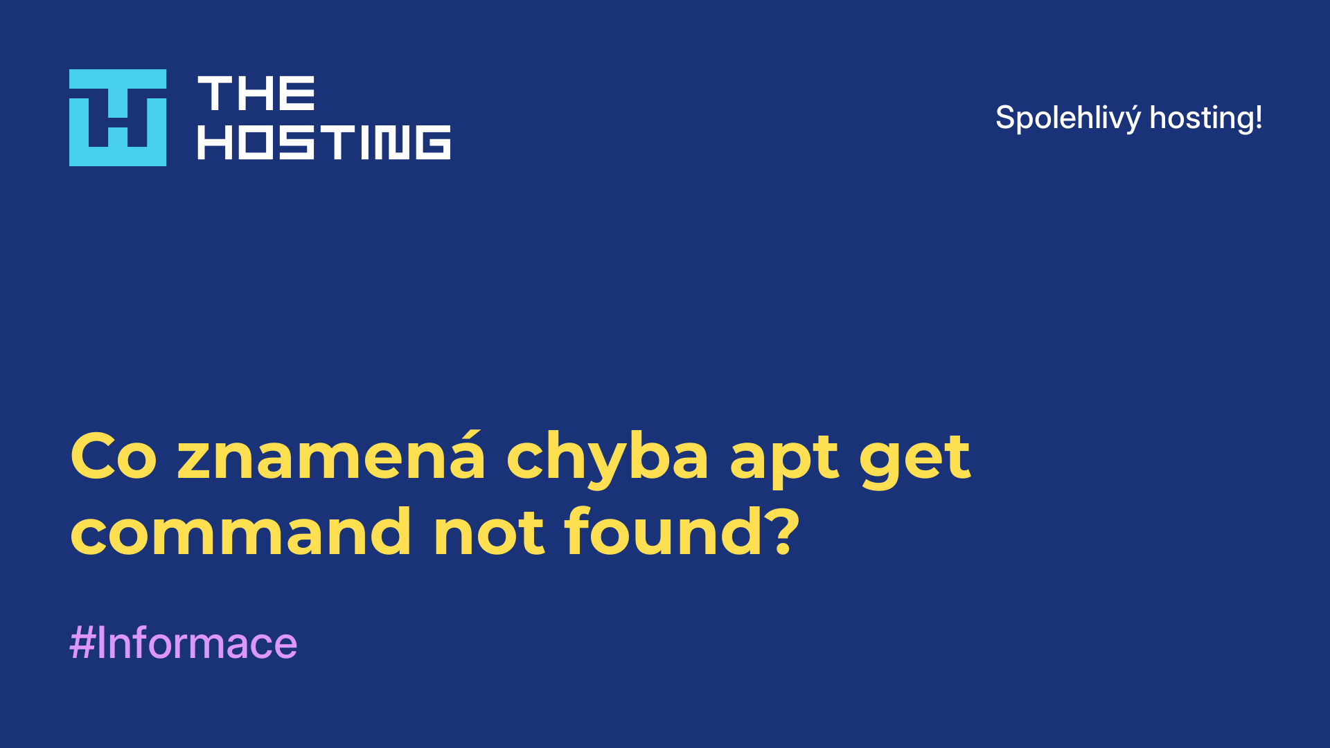 Co znamená chyba apt-get command not found?