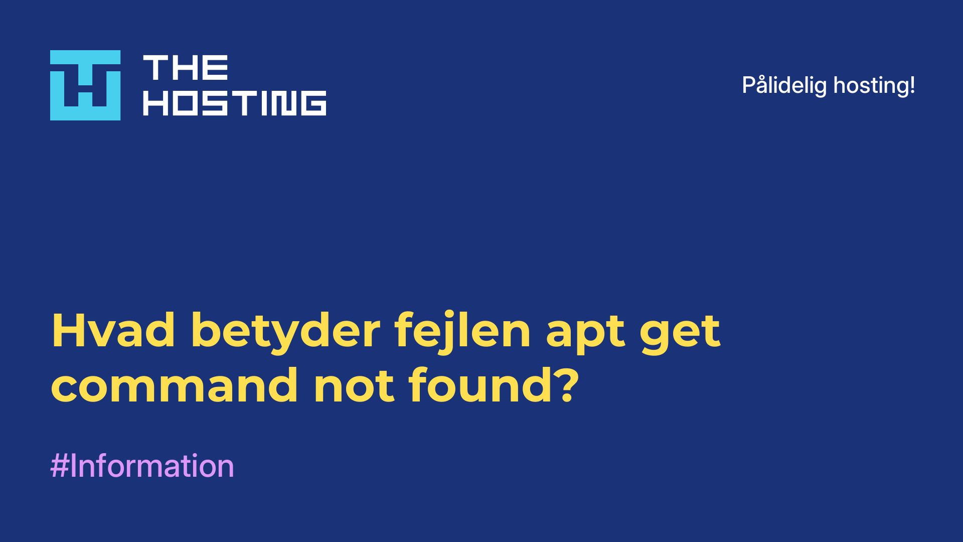 Hvad betyder fejlen apt-get command not found?