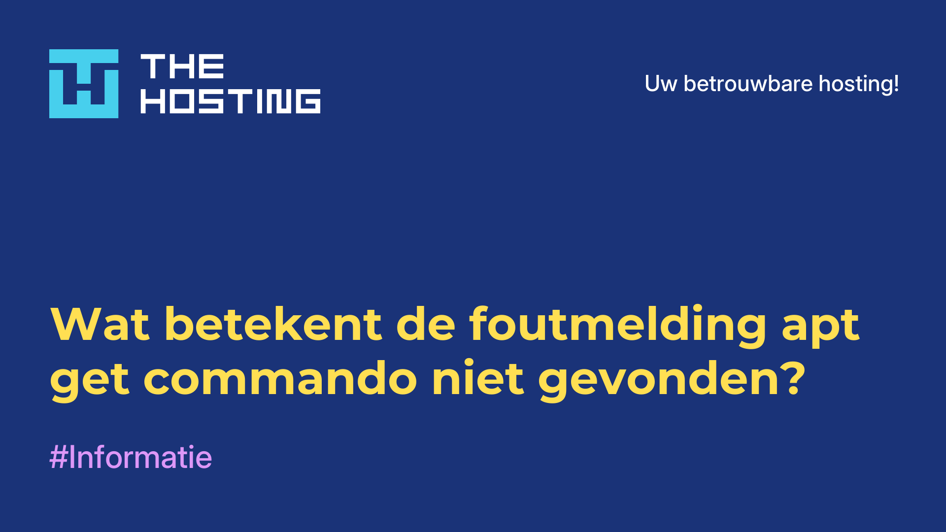Wat betekent de foutmelding apt-get commando niet gevonden?