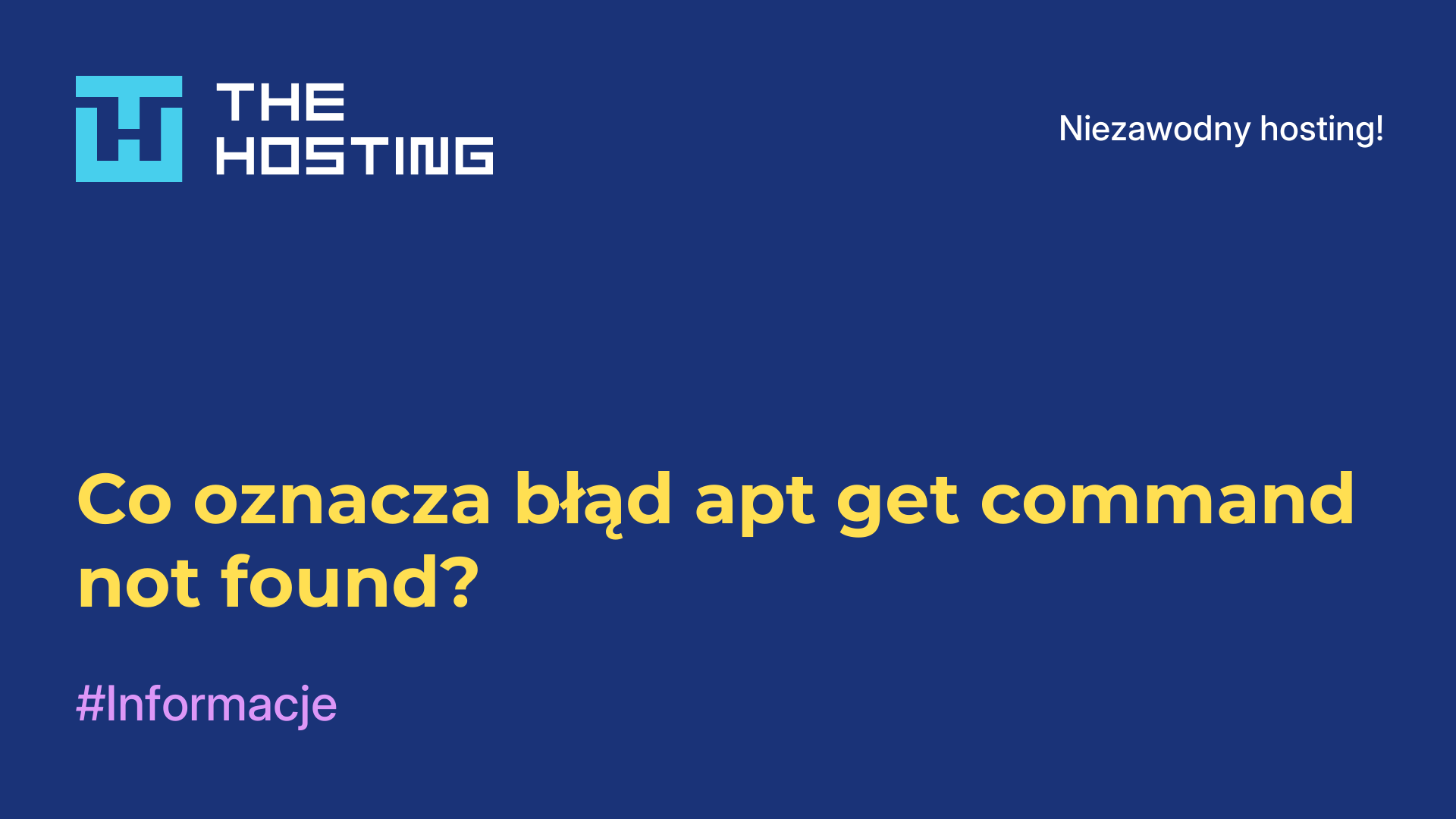 Co oznacza błąd apt-get command not found?