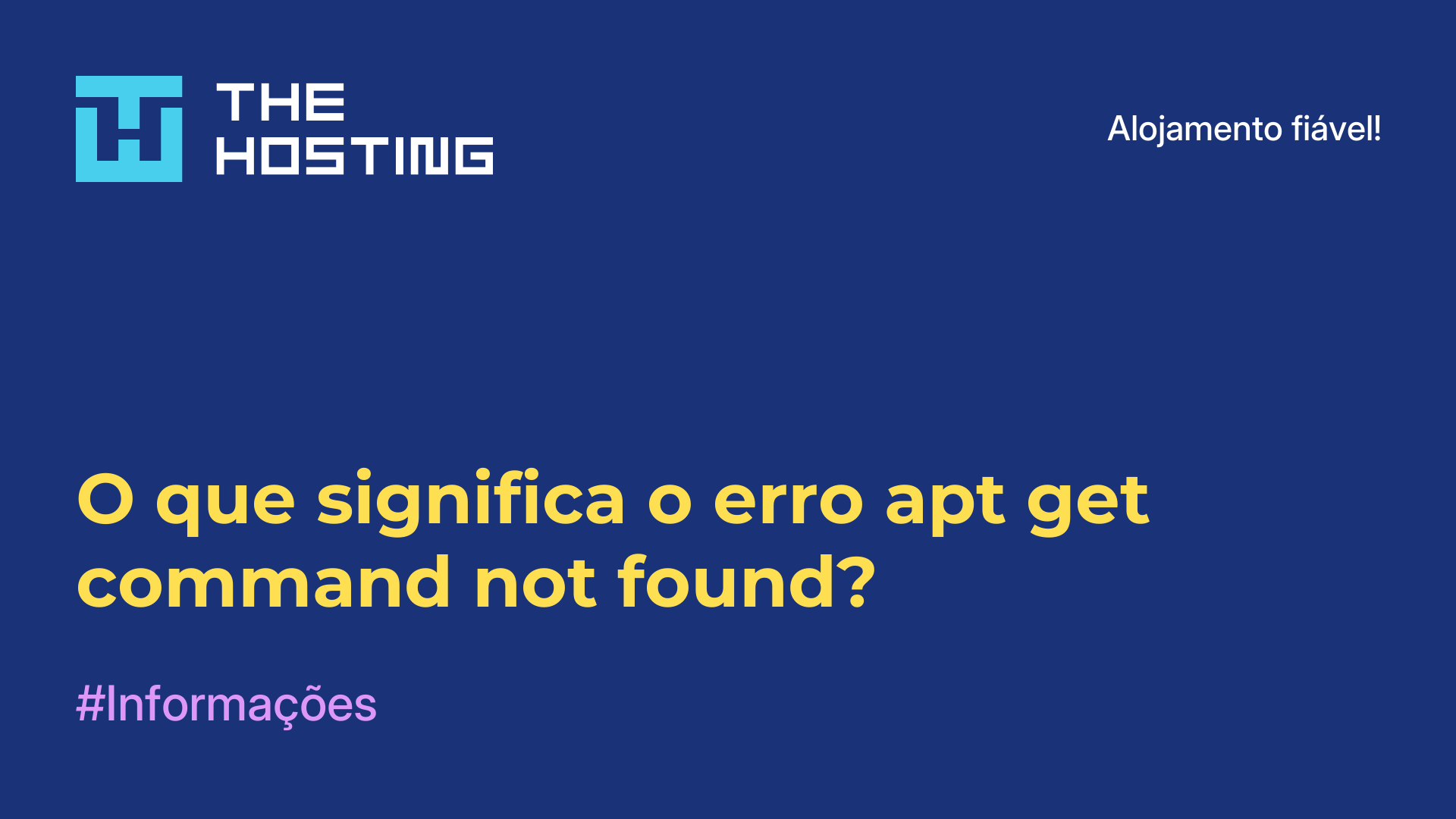 O que significa o erro apt-get command not found?
