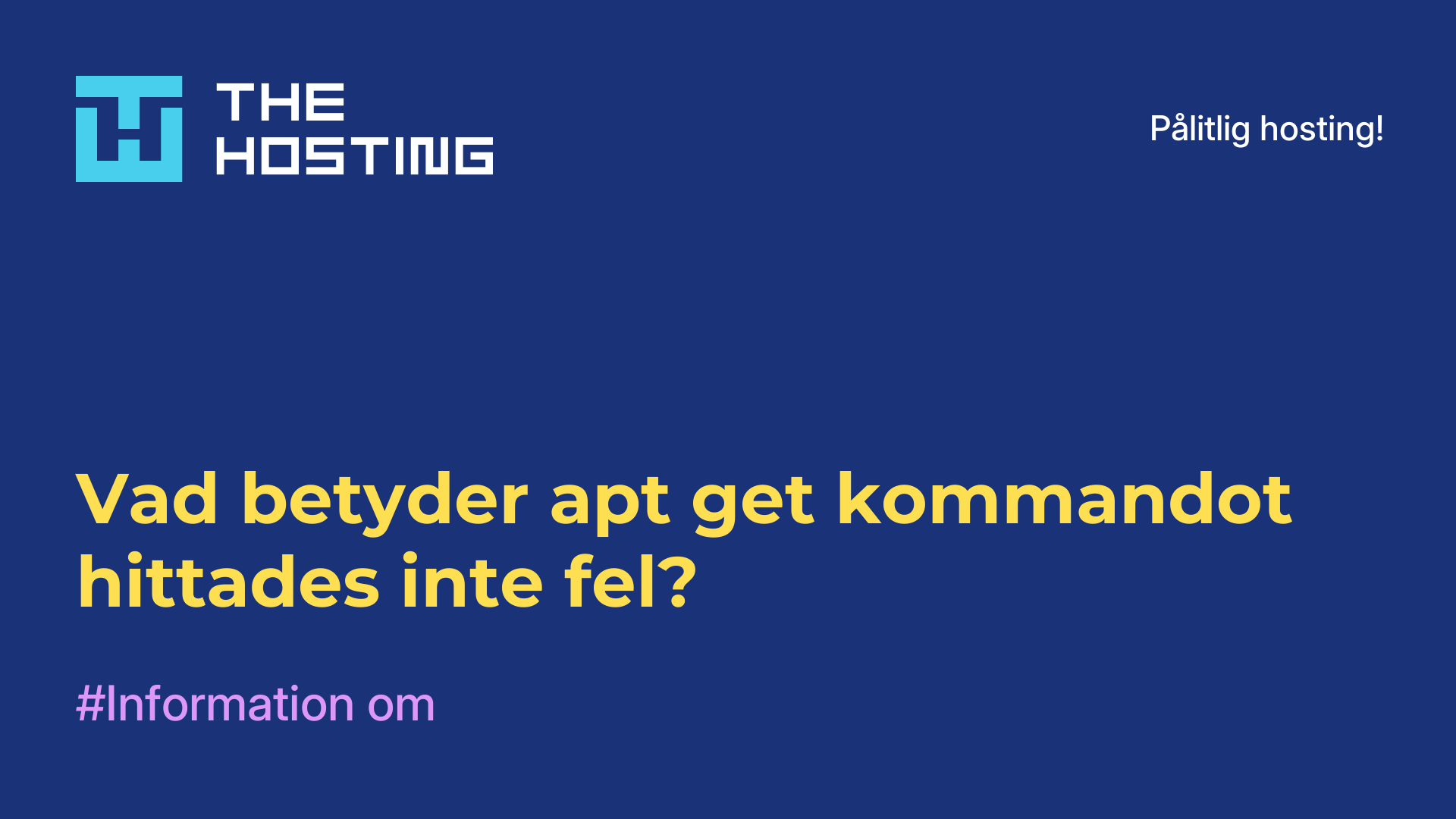 Vad betyder apt-get-kommandot hittades inte fel?