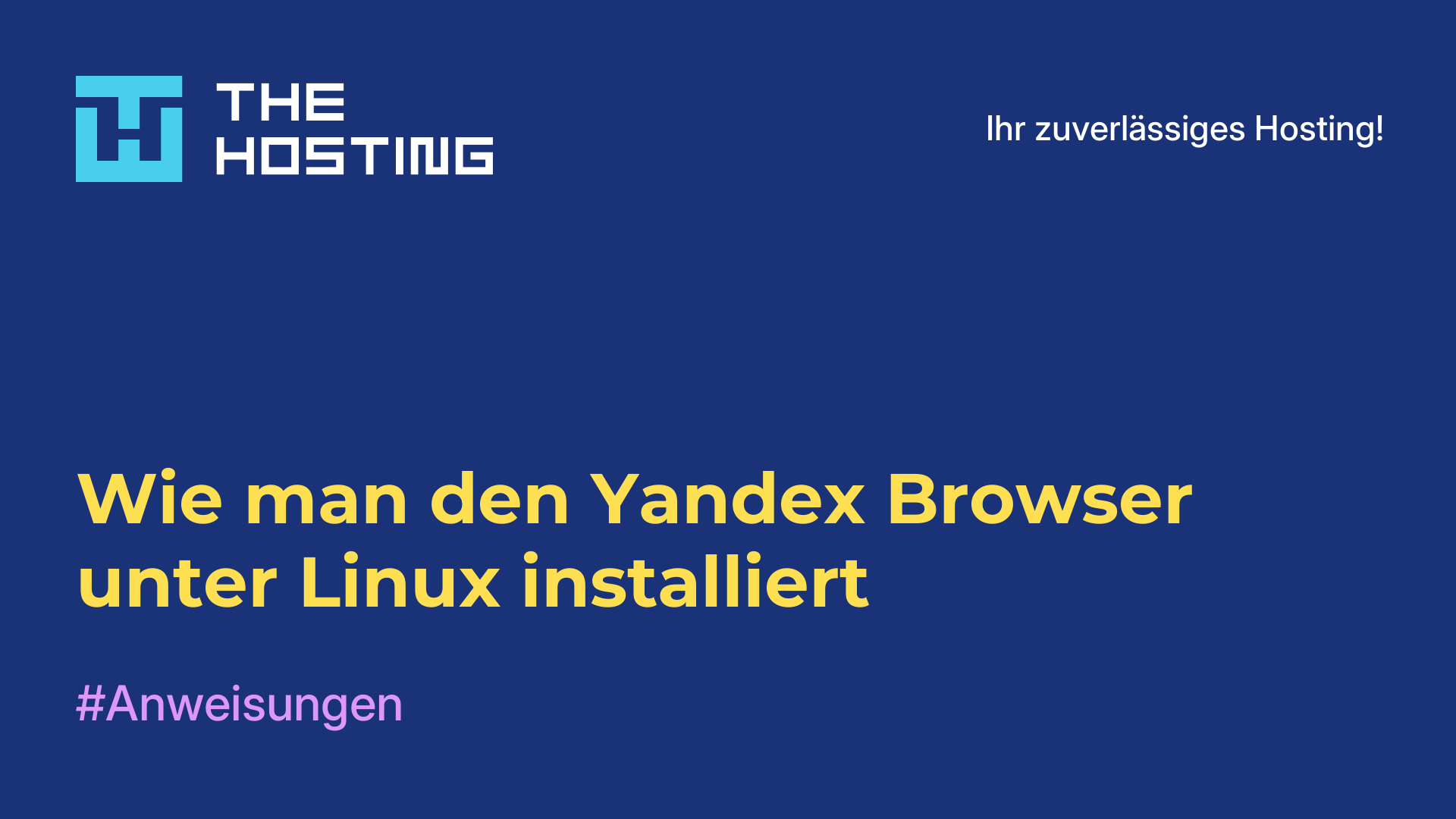 Wie man den Yandex-Browser unter Linux installiert