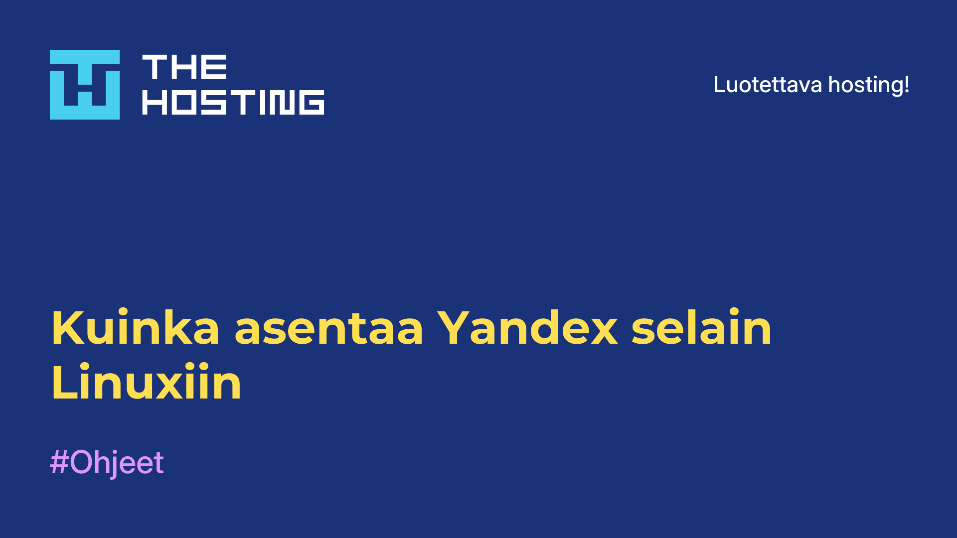 Kuinka asentaa Yandex-selain Linuxiin