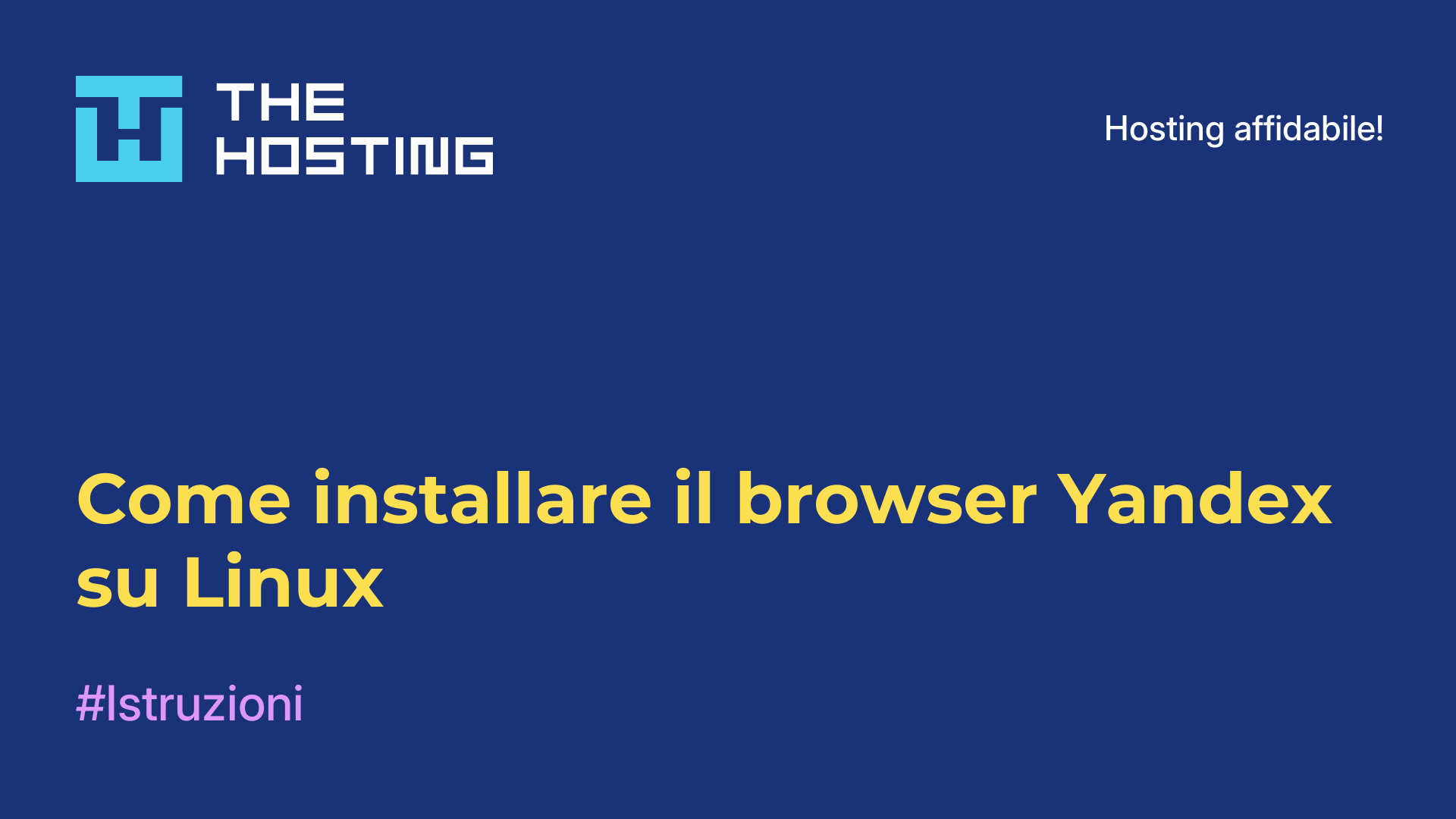 Come installare il browser Yandex su Linux
