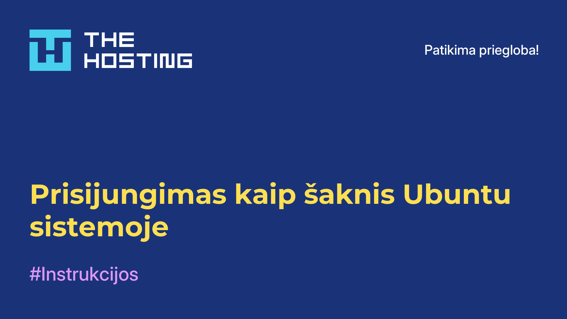 Prisijungimas kaip šaknis Ubuntu sistemoje