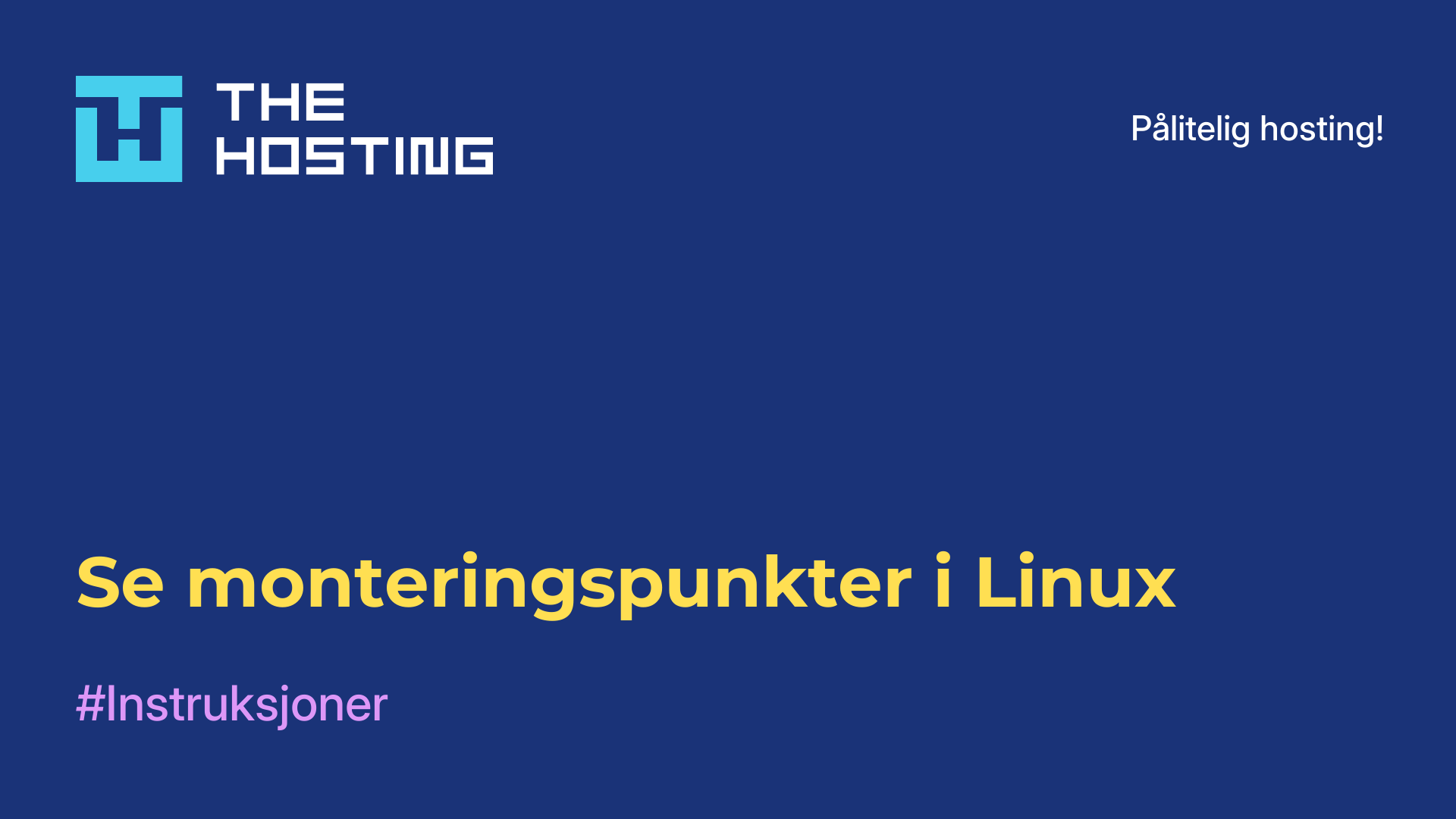 Se monteringspunkter i Linux