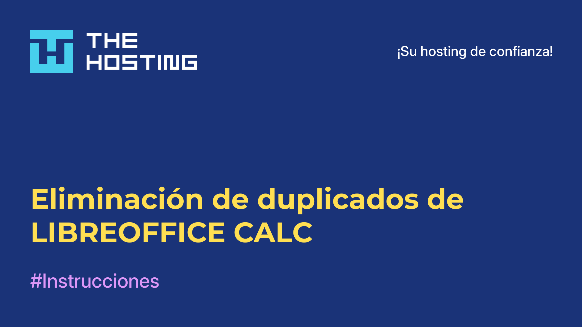 Eliminación de duplicados de LIBREOFFICE CALC