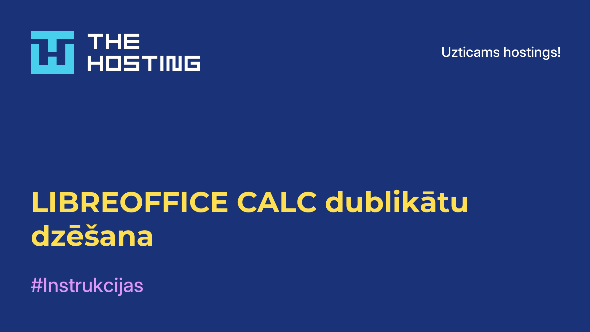 LIBREOFFICE CALC dublikātu dzēšana