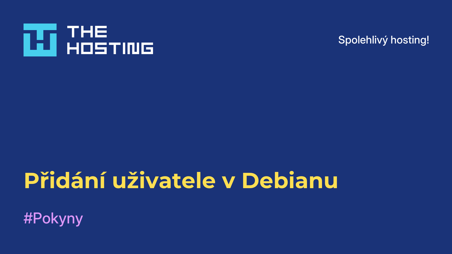 Přidání uživatele v Debianu
