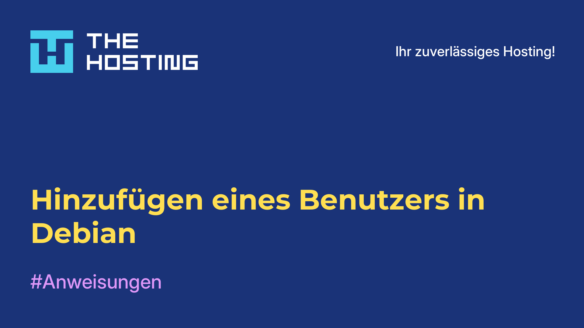 Hinzufügen eines Benutzers in Debian