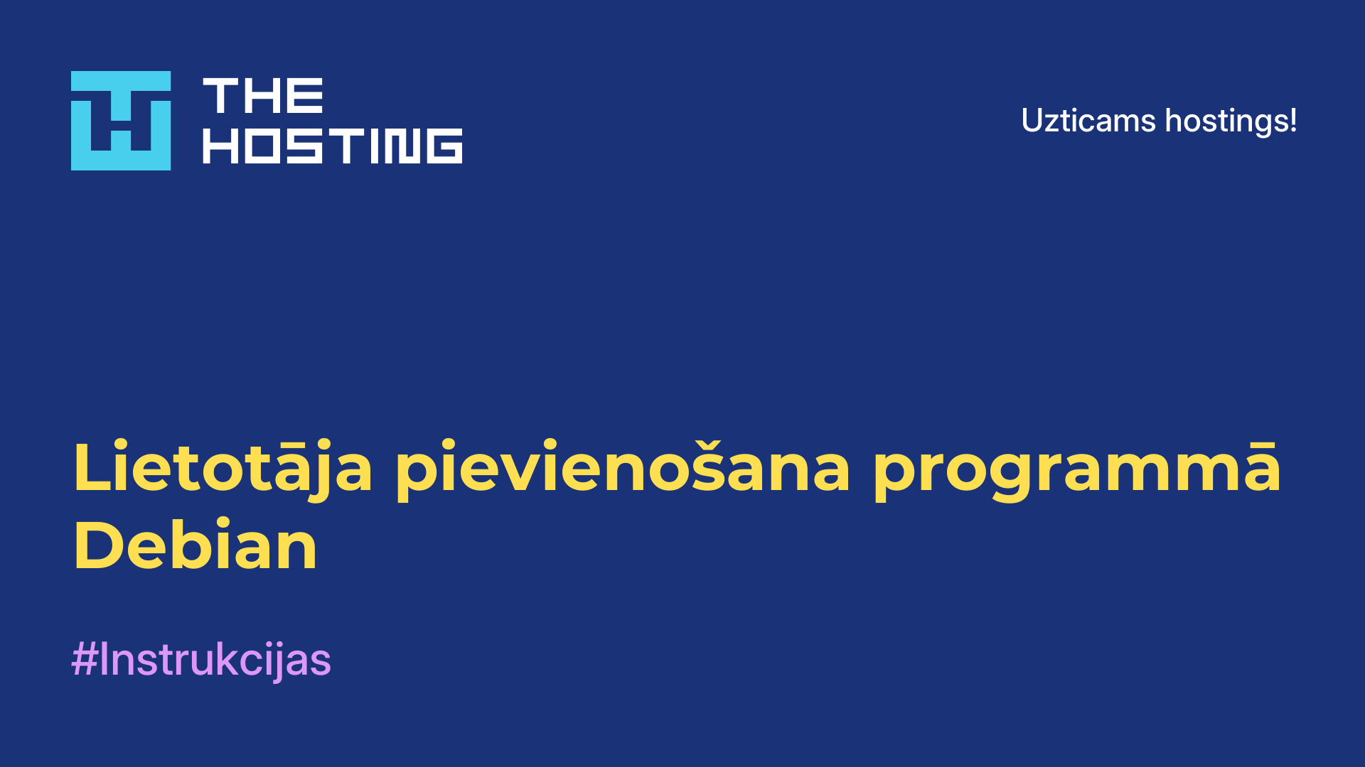 Lietotāja pievienošana programmā Debian