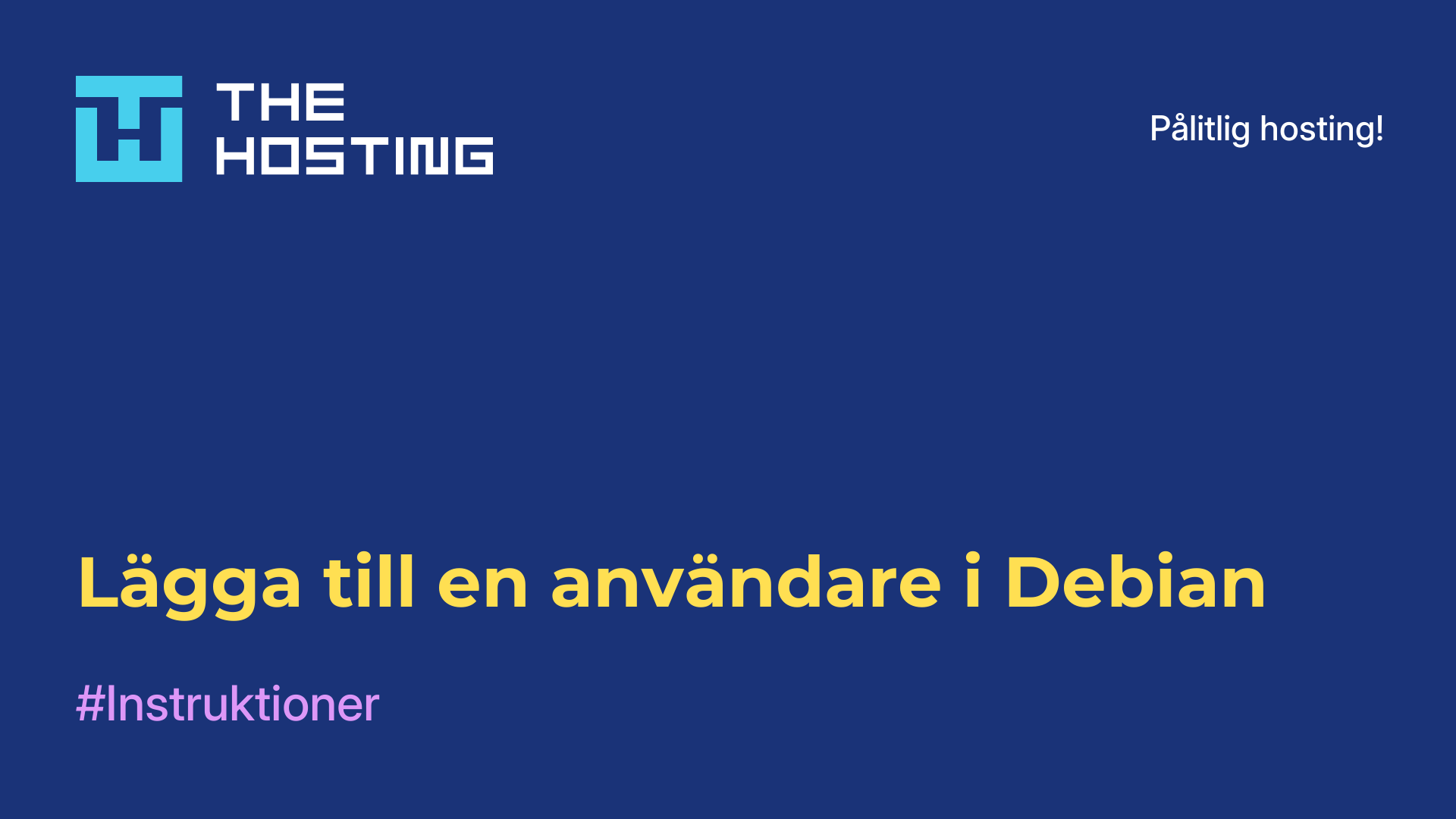 Lägga till en användare i Debian