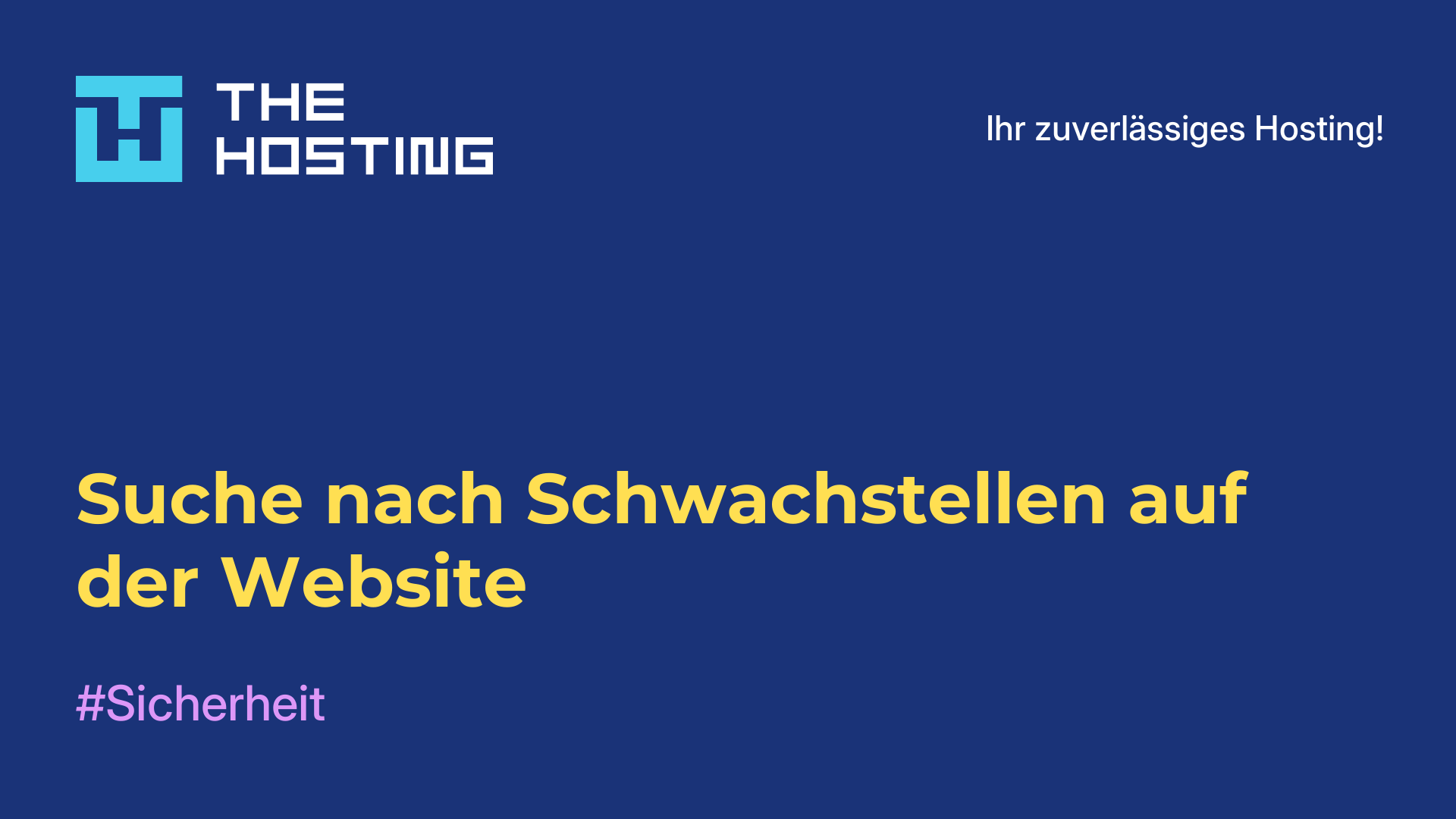 Suche nach Schwachstellen auf der Website