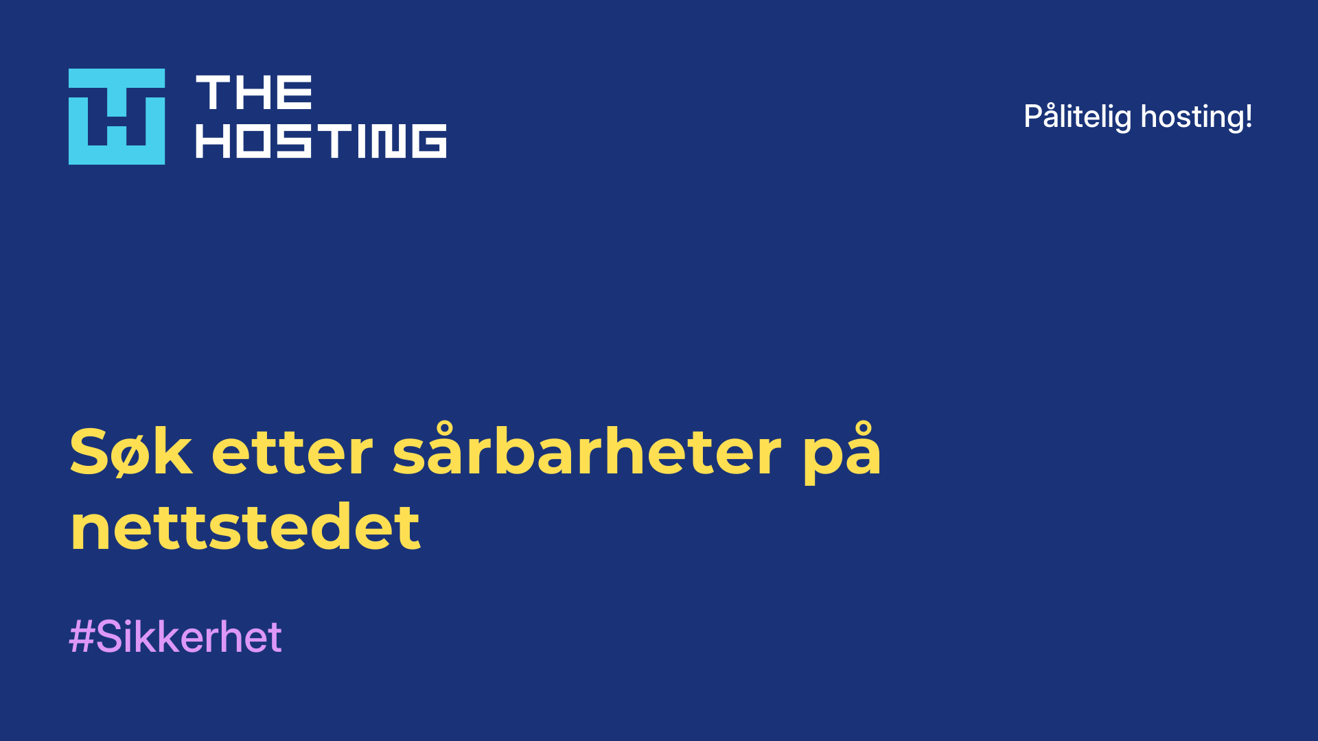 Søk etter sårbarheter på nettstedet