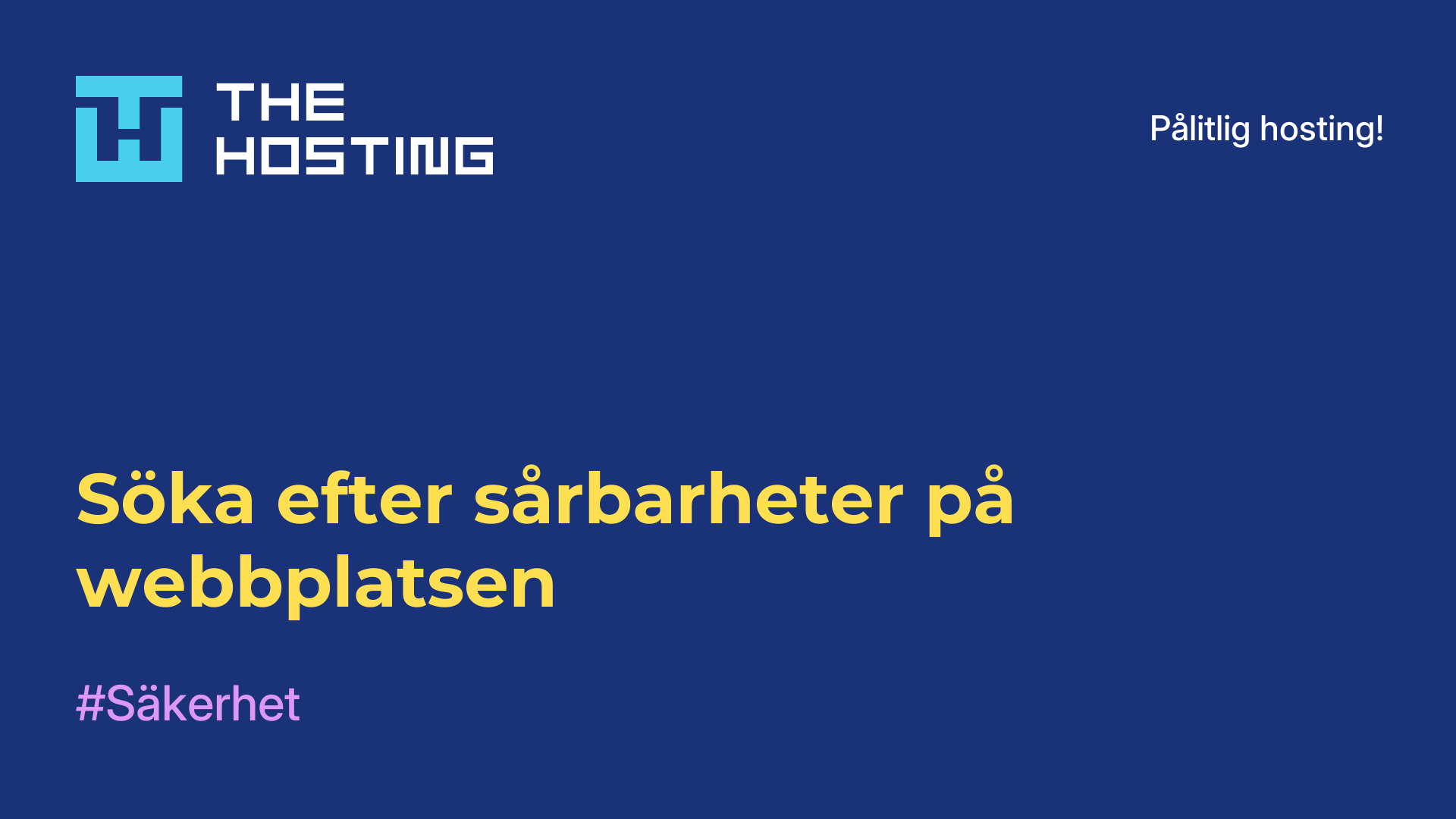 Söka efter sårbarheter på webbplatsen