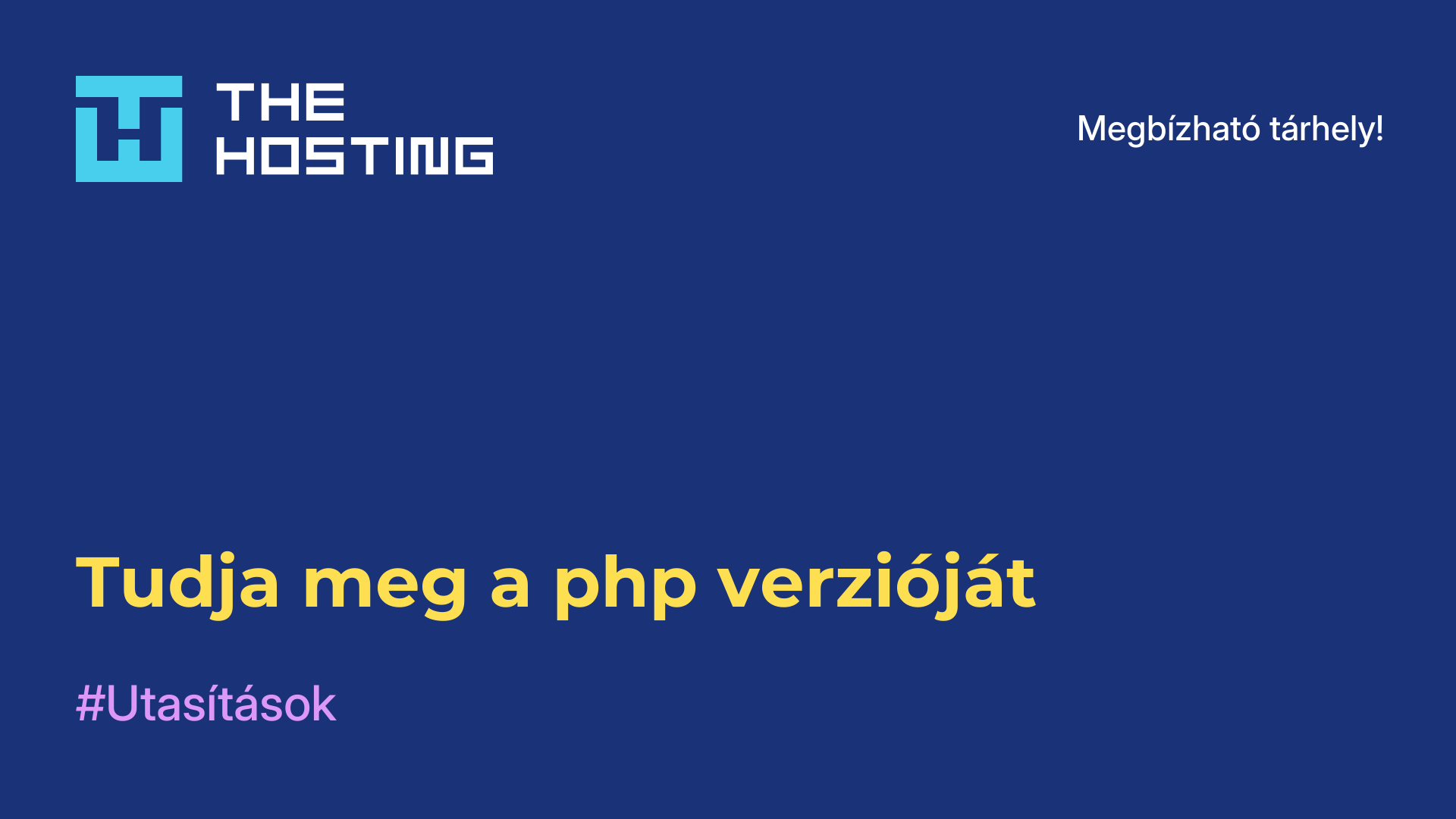 Tudja meg a php verzióját