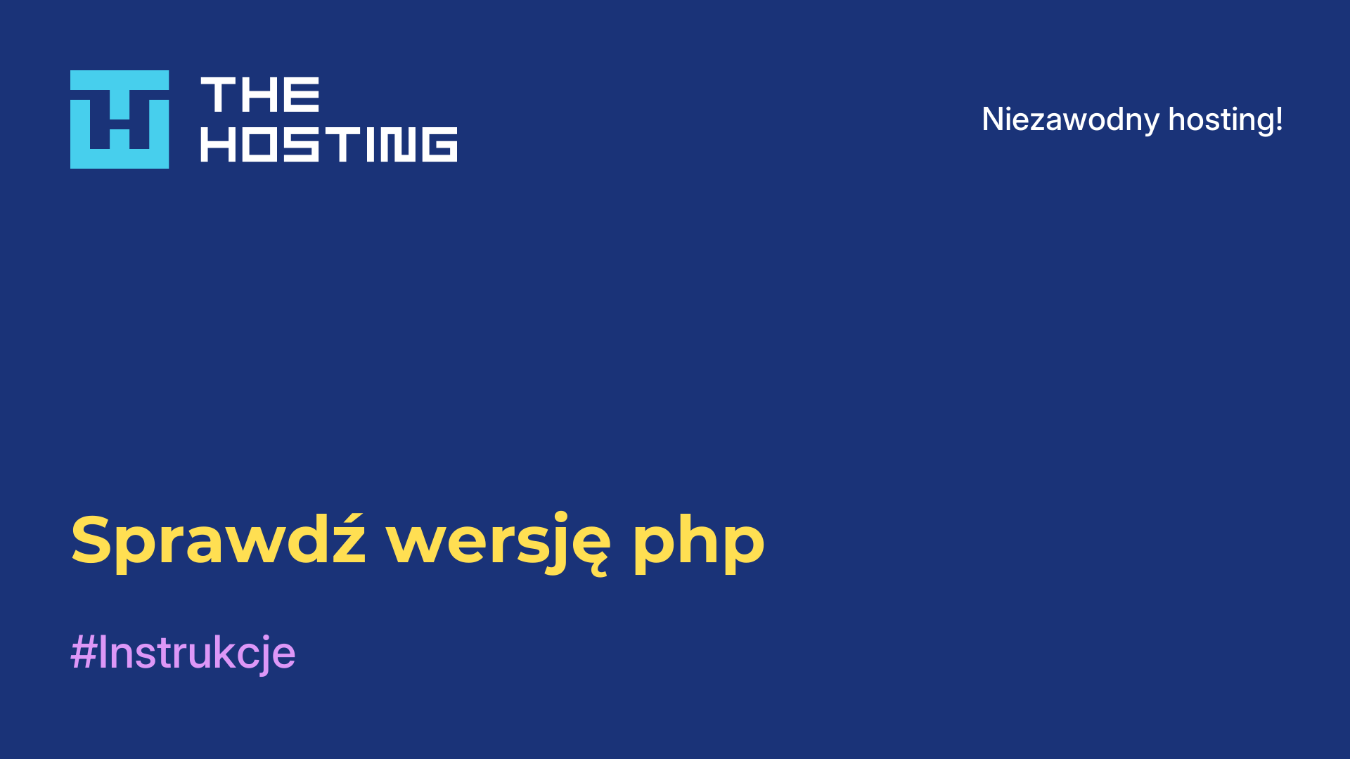 Sprawdź wersję php