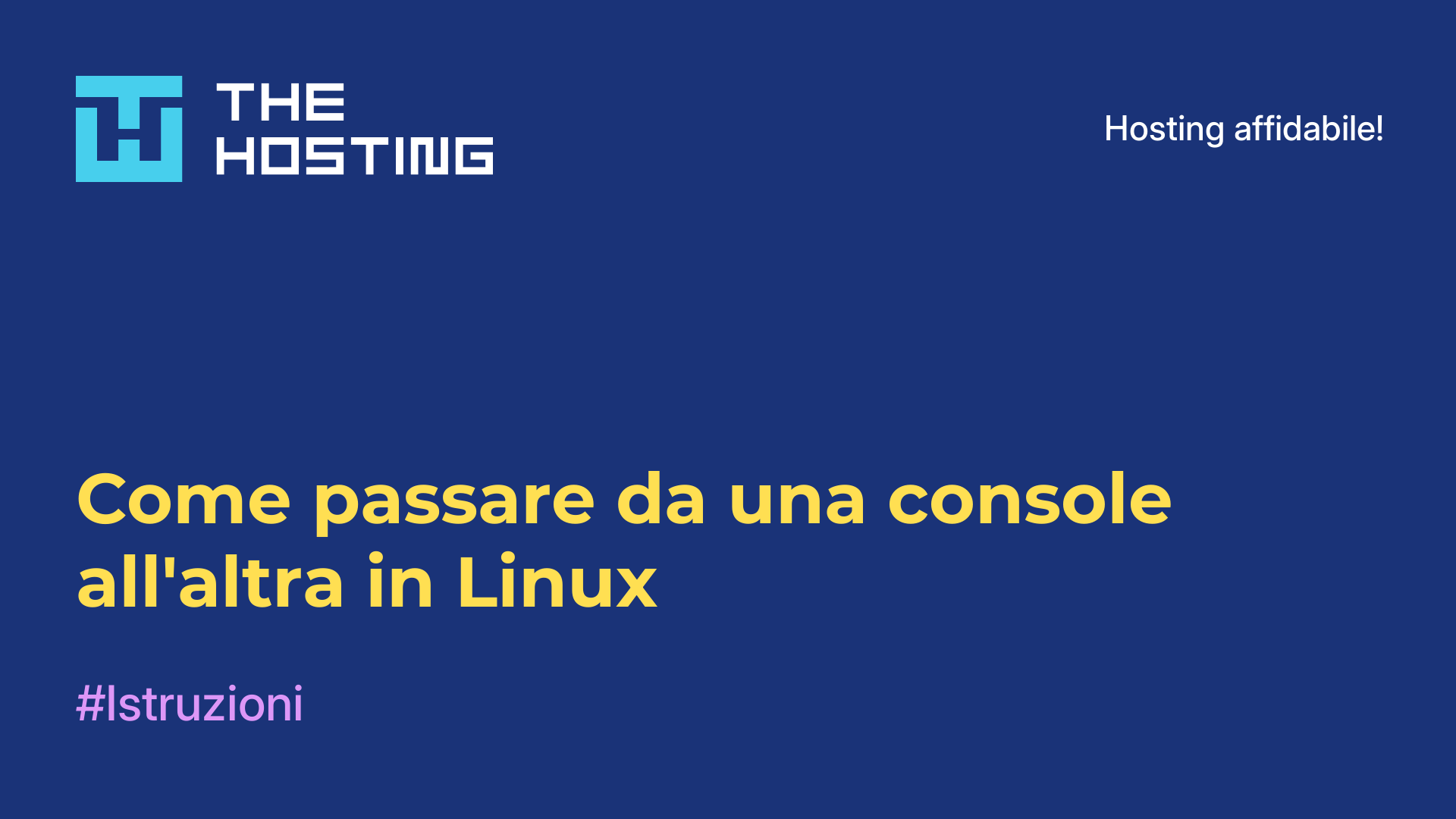 Come passare da una console all'altra in Linux