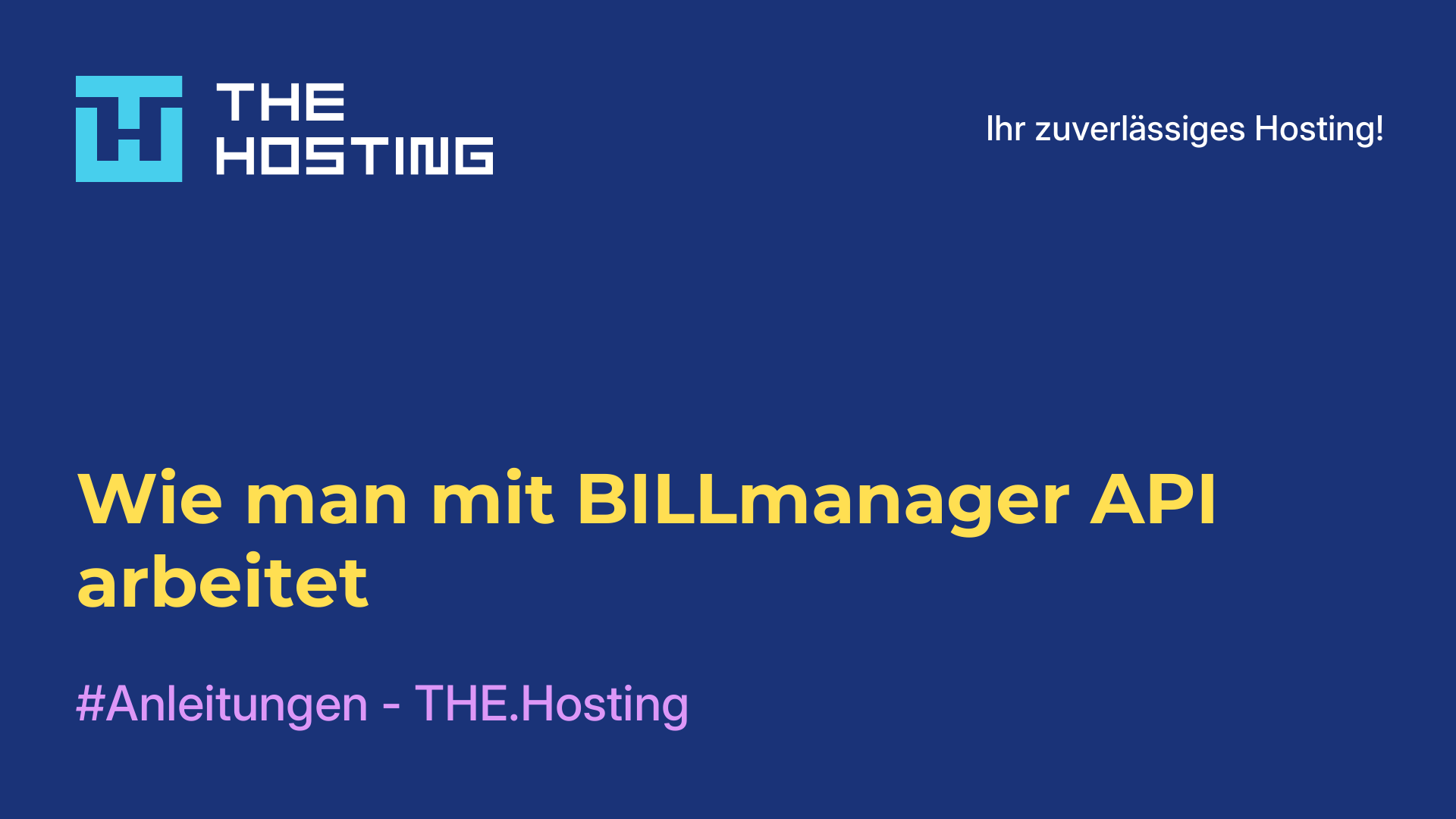 Wie man mit BILLmanager API arbeitet