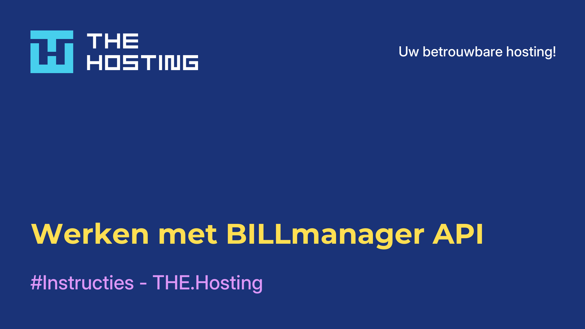 Werken met BILLmanager API