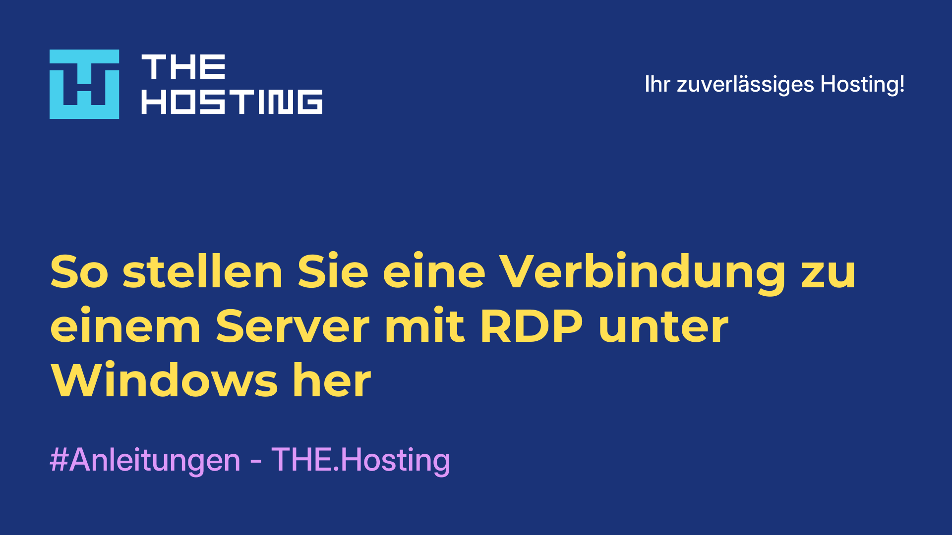 So stellen Sie eine Verbindung zu einem Server mit RDP unter Windows her