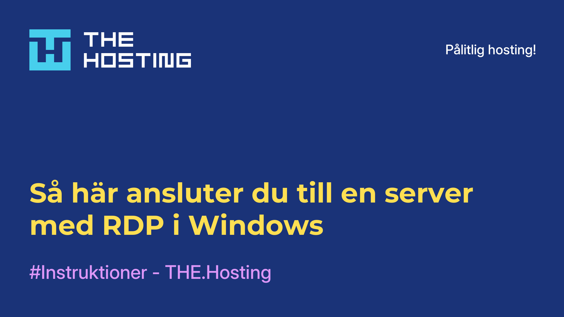 Så här ansluter du till en server med RDP i Windows