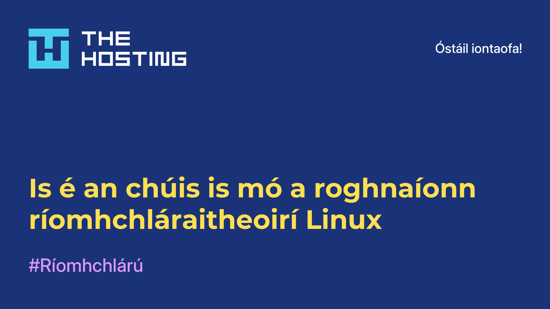 Is é an chúis is mó a roghnaíonn ríomhchláraitheoirí Linux