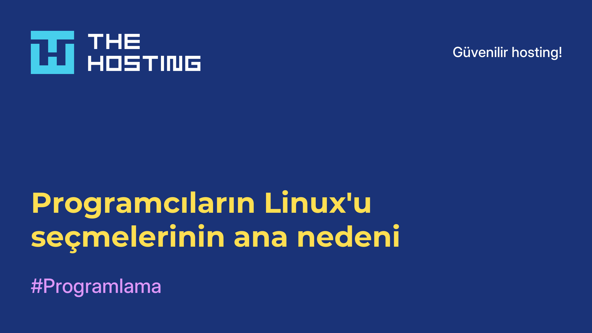 Programcıların Linux'u seçmelerinin ana nedeni