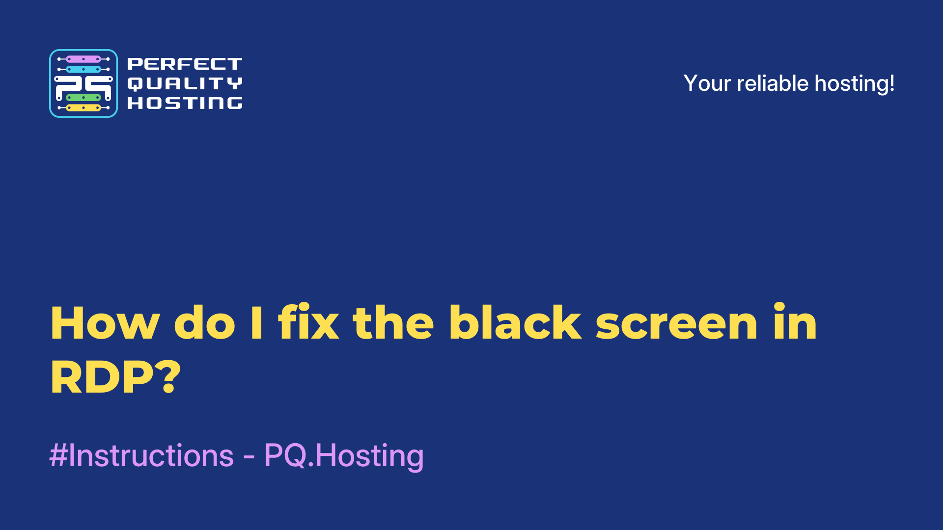 How do I fix the black screen in RDP?