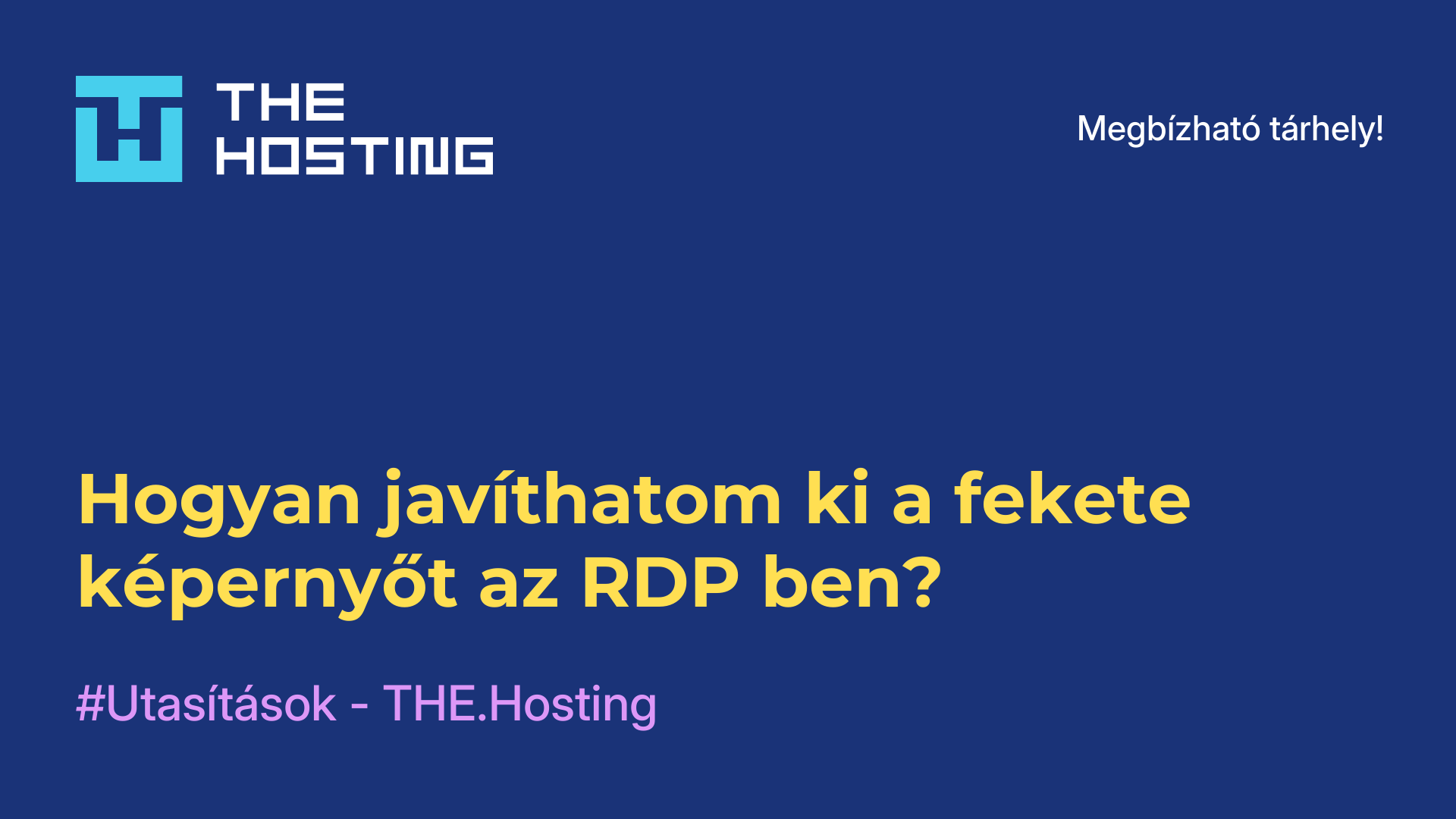 Hogyan javíthatom ki a fekete képernyőt az RDP-ben?