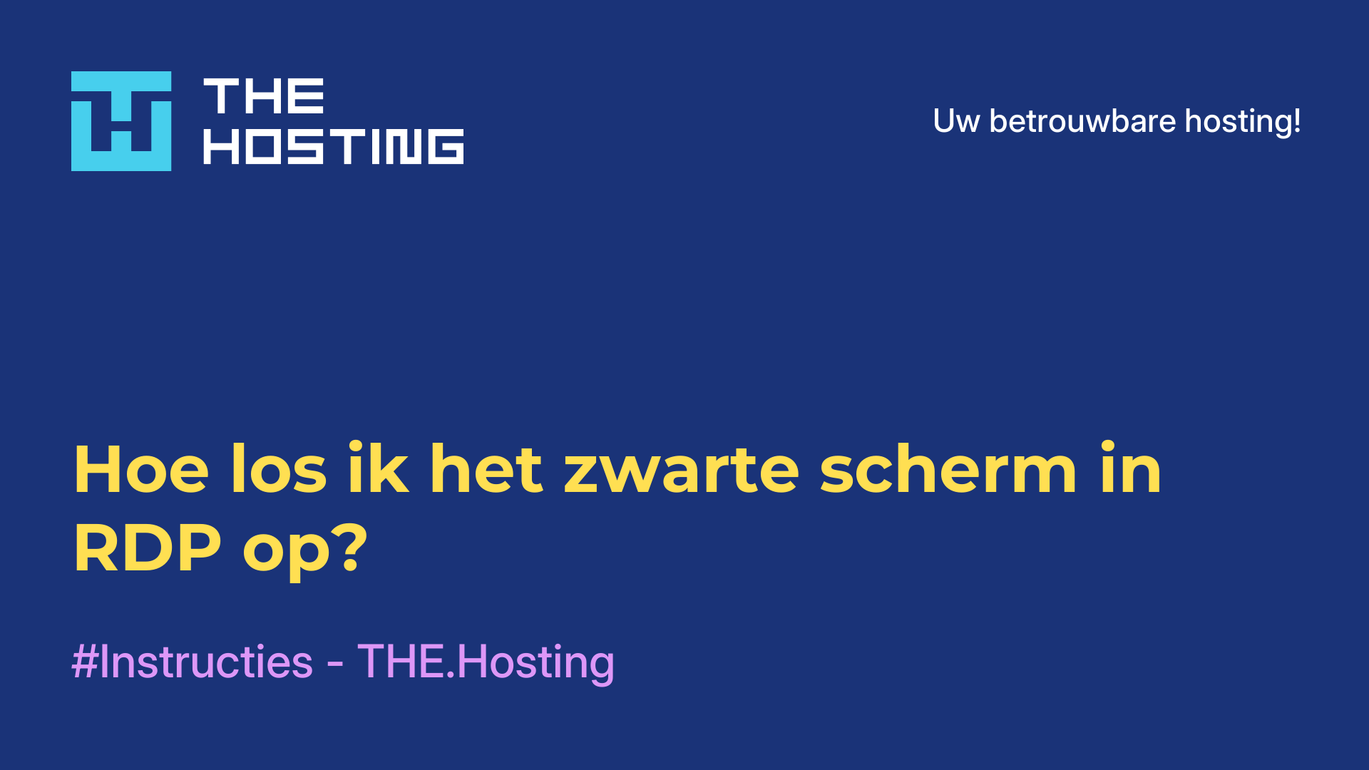 Hoe los ik het zwarte scherm in RDP op?