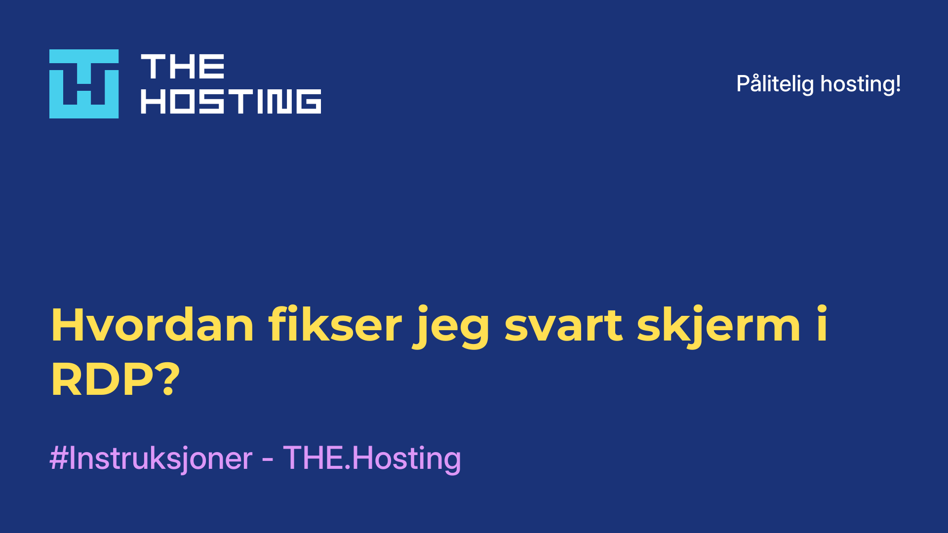 Hvordan fikser jeg svart skjerm i RDP?
