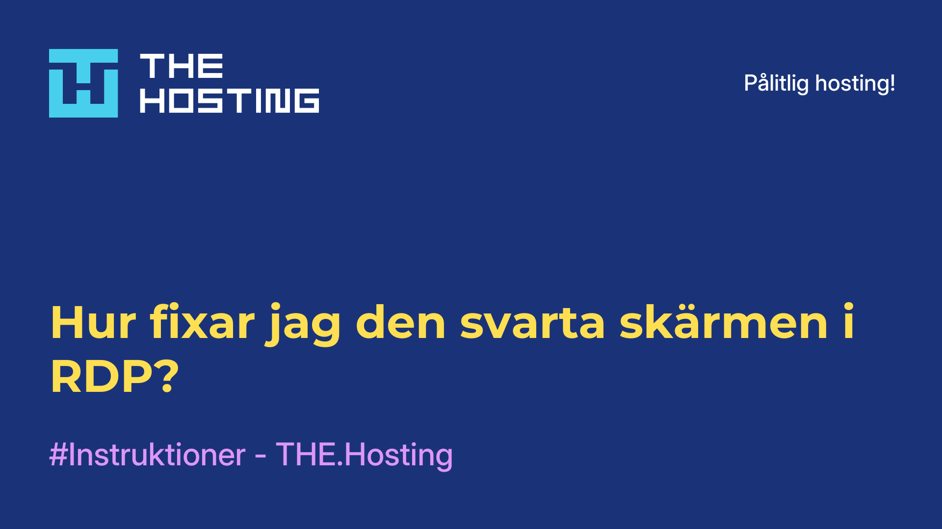 Hur fixar jag den svarta skärmen i RDP?