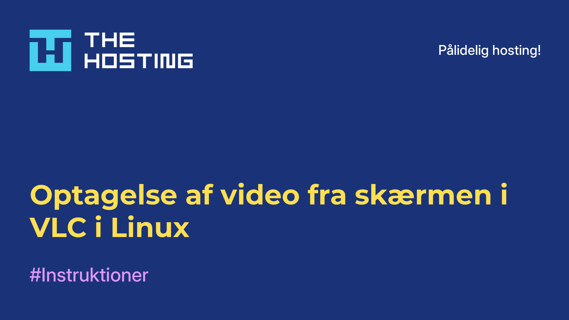 Optagelse af video fra skærmen i VLC i Linux
