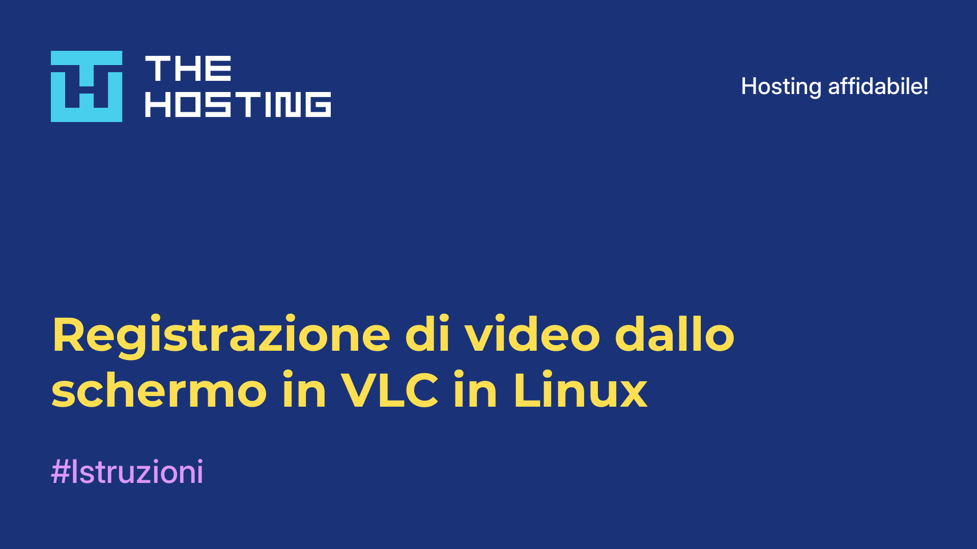Registrazione di video dallo schermo in VLC in Linux