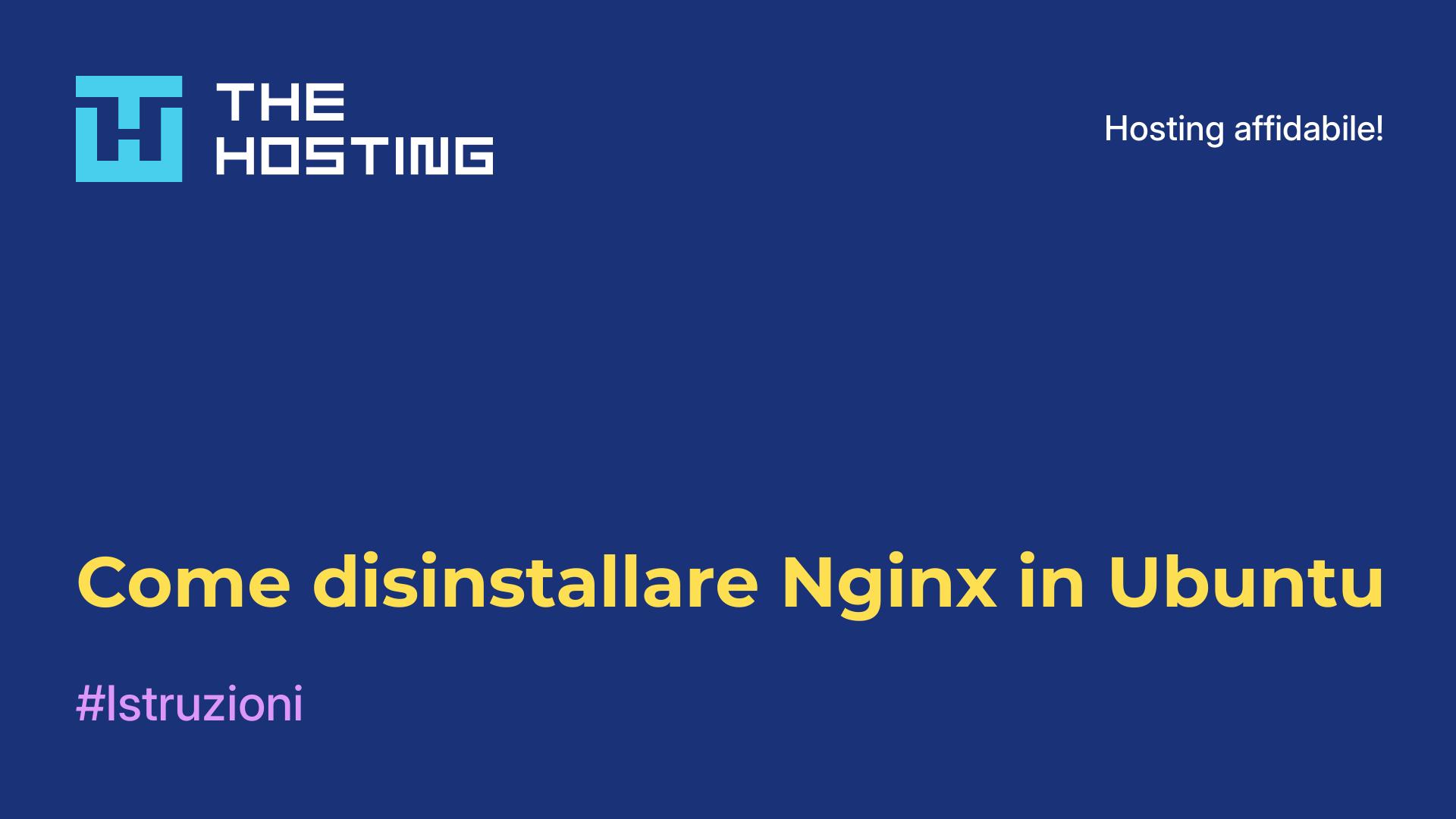 Come disinstallare Nginx in Ubuntu