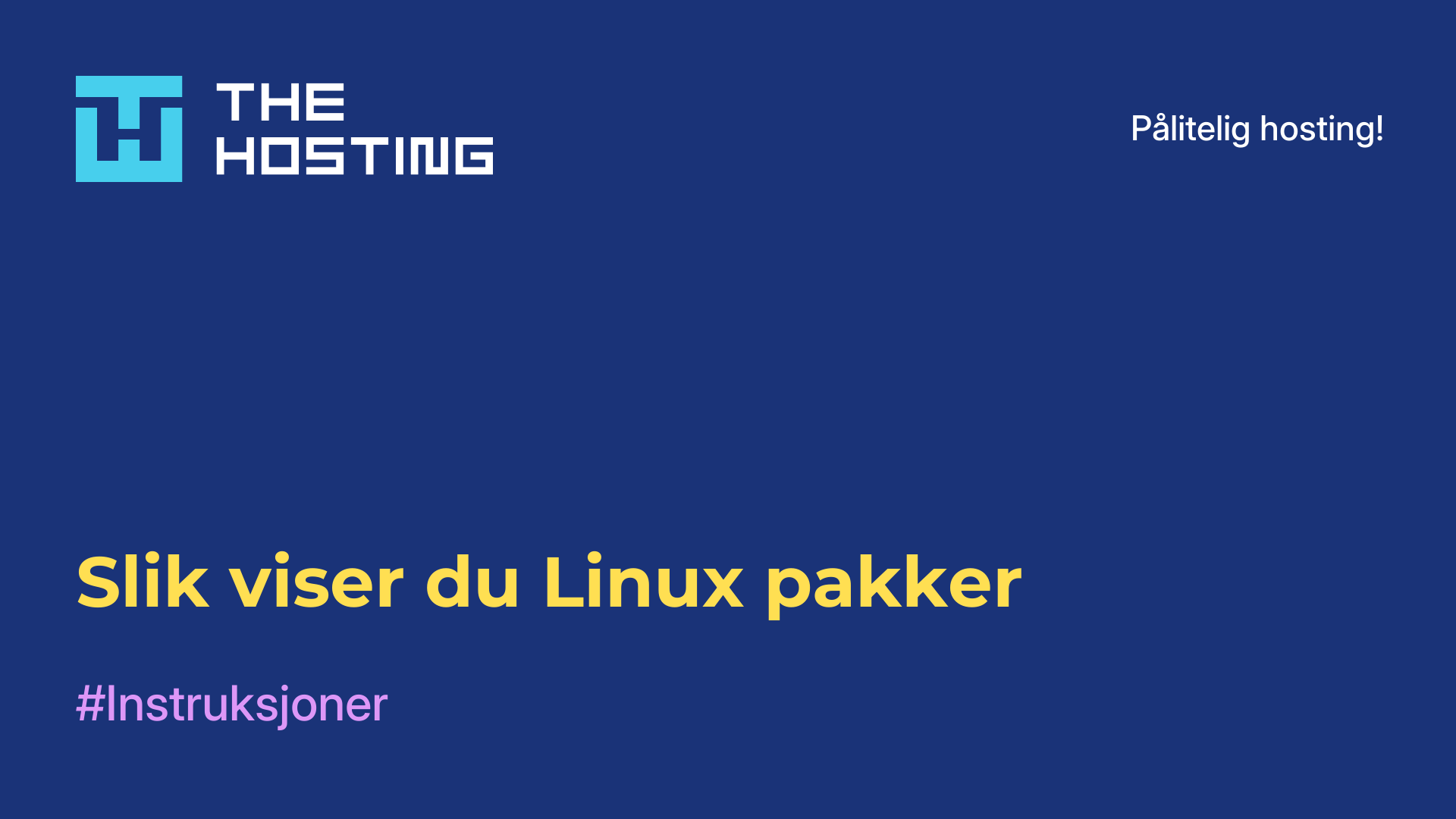 Slik viser du Linux-pakker