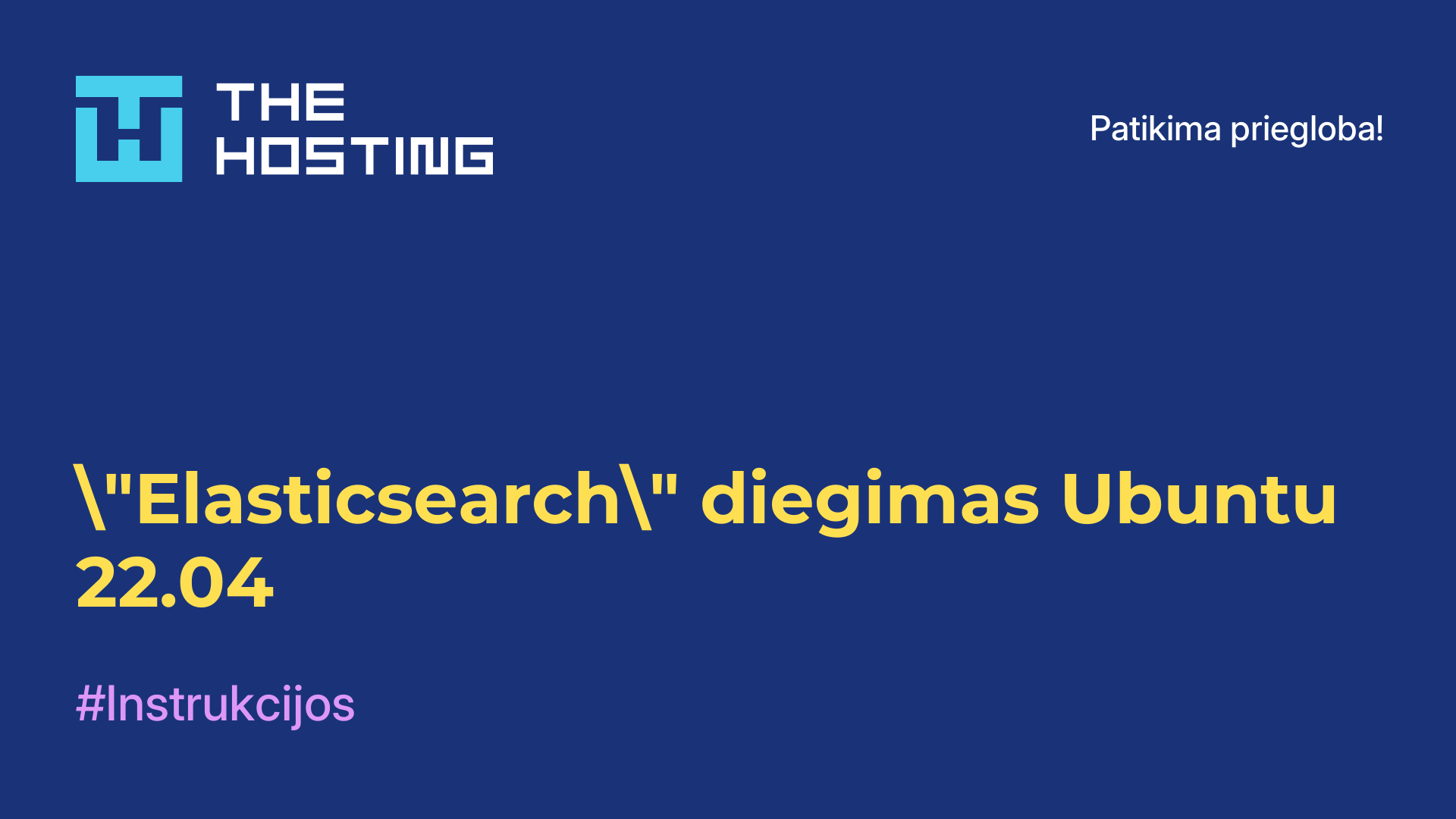 "Elasticsearch" diegimas Ubuntu 22.04
